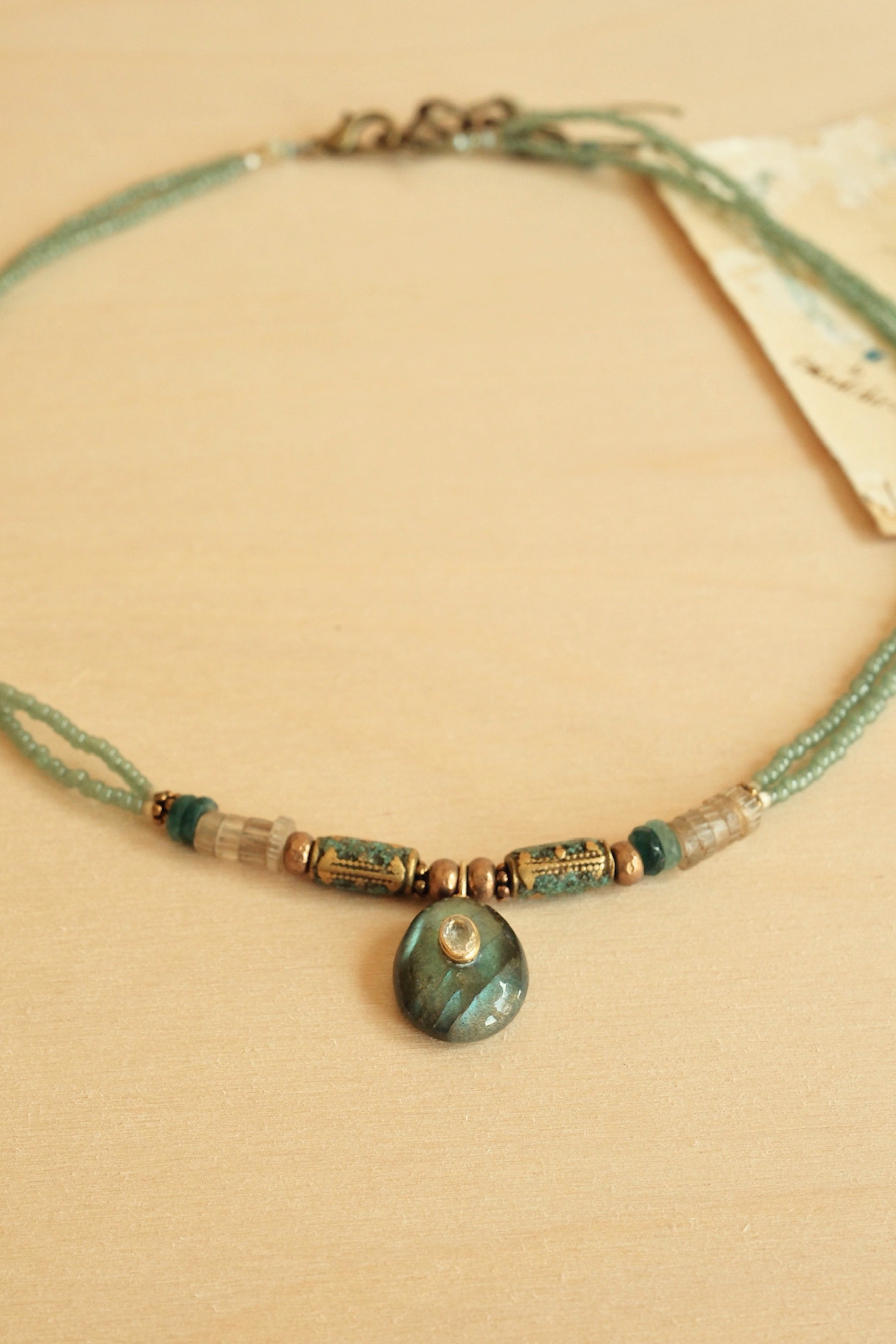 Labradorite Seed Beed Necklace