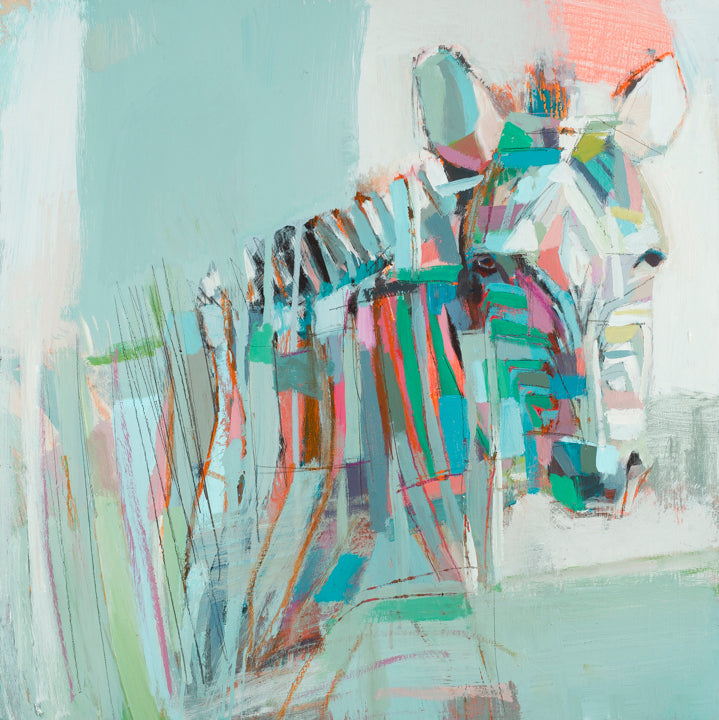 Staring in Stripes / 18x18"