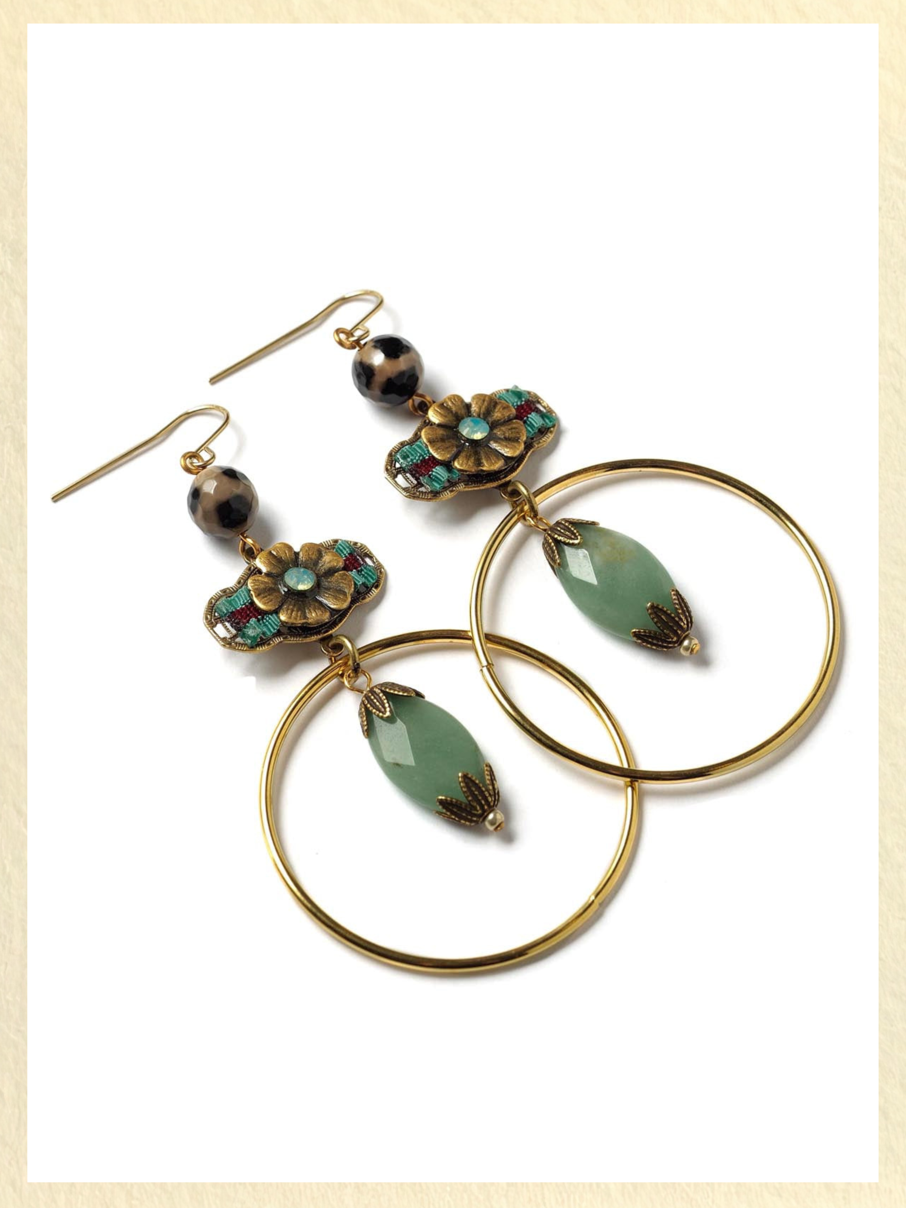 Satine French Hoop Earrings