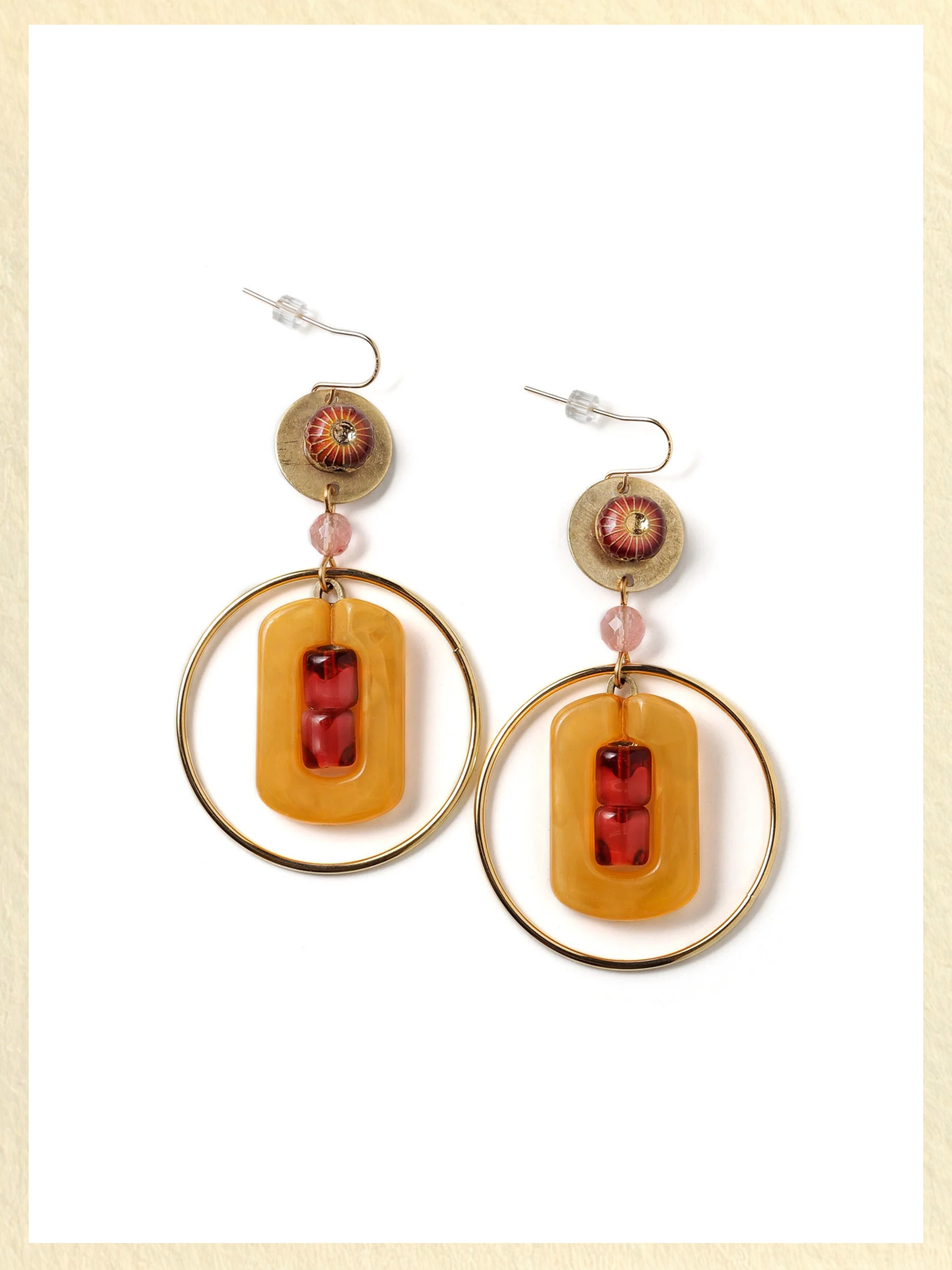 Mid-Century Hoop Earrings