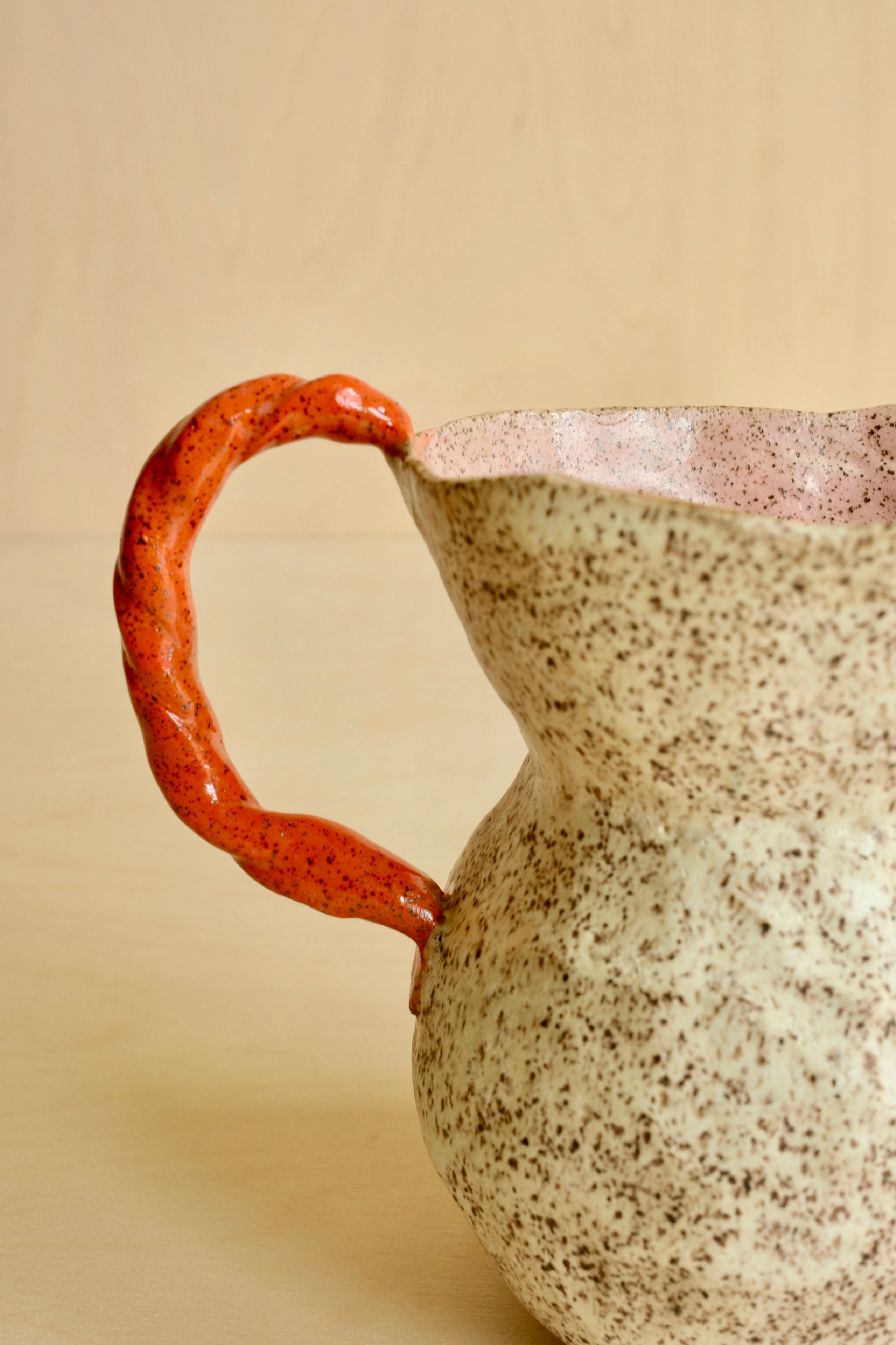 Speckled Orange Pitcher