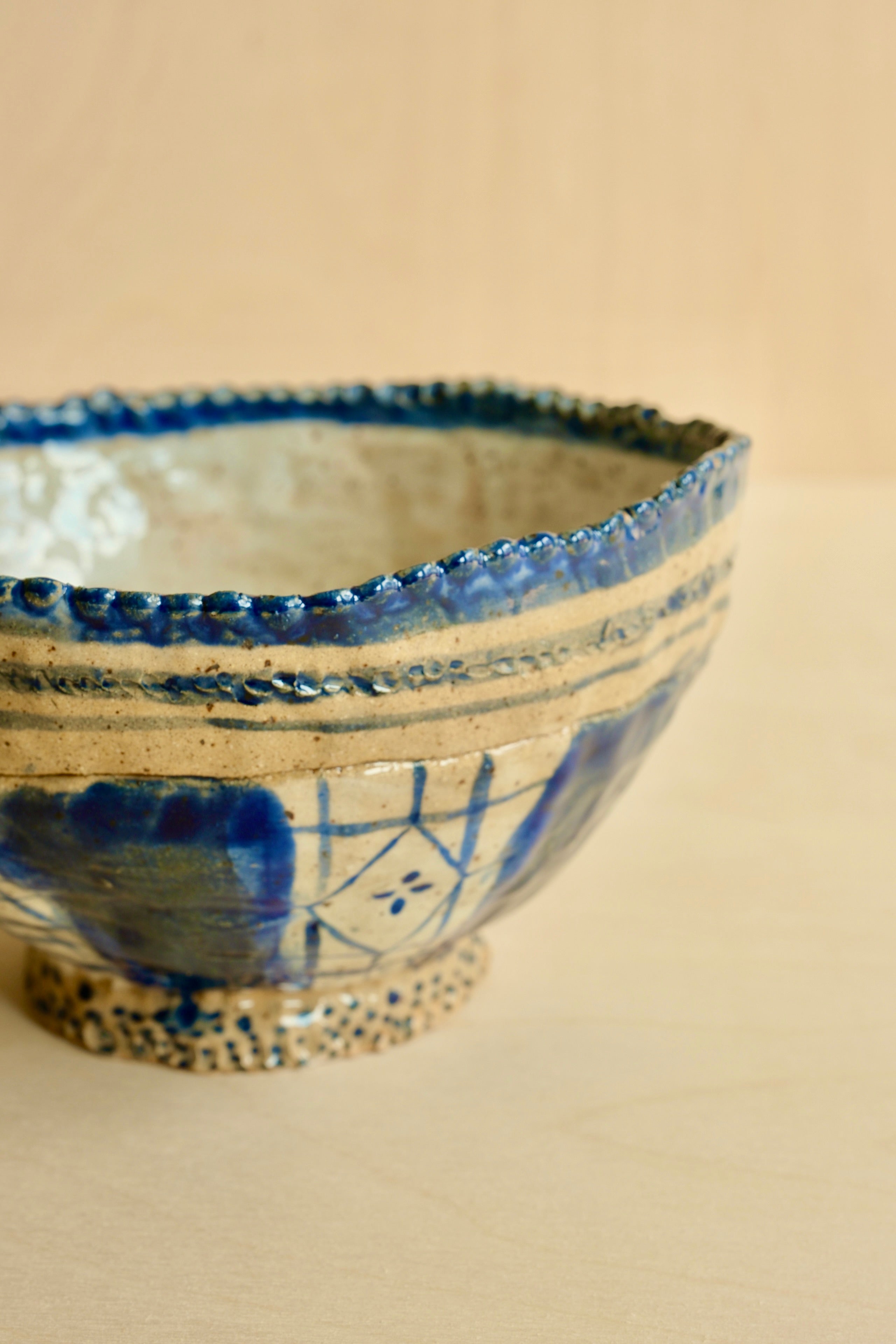 Medium Blue & White Bowl