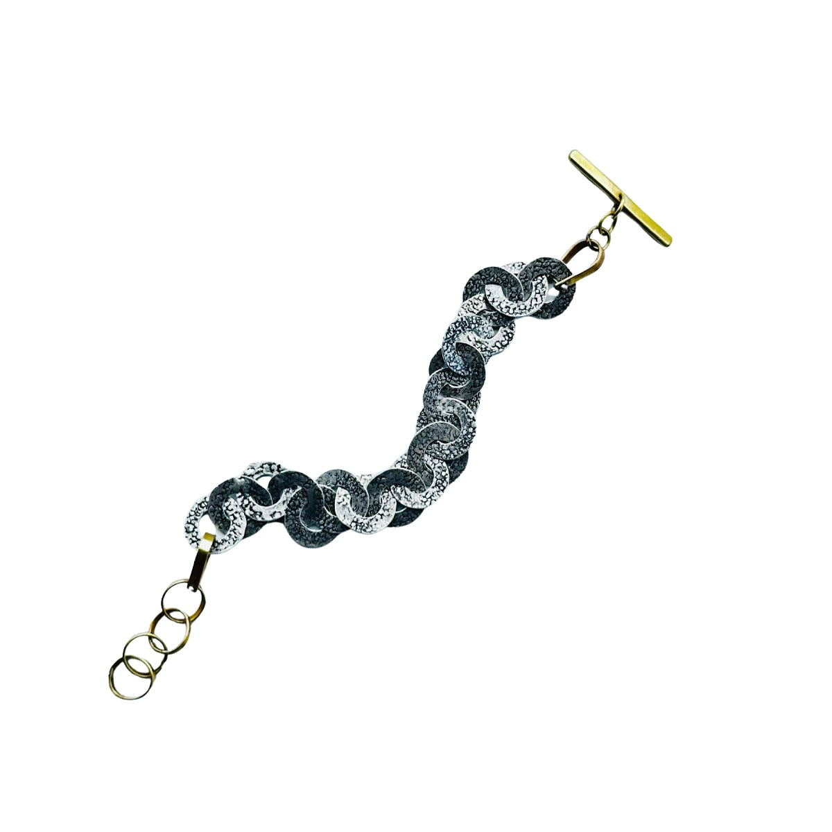 Hammered Texture Chain Bracelet