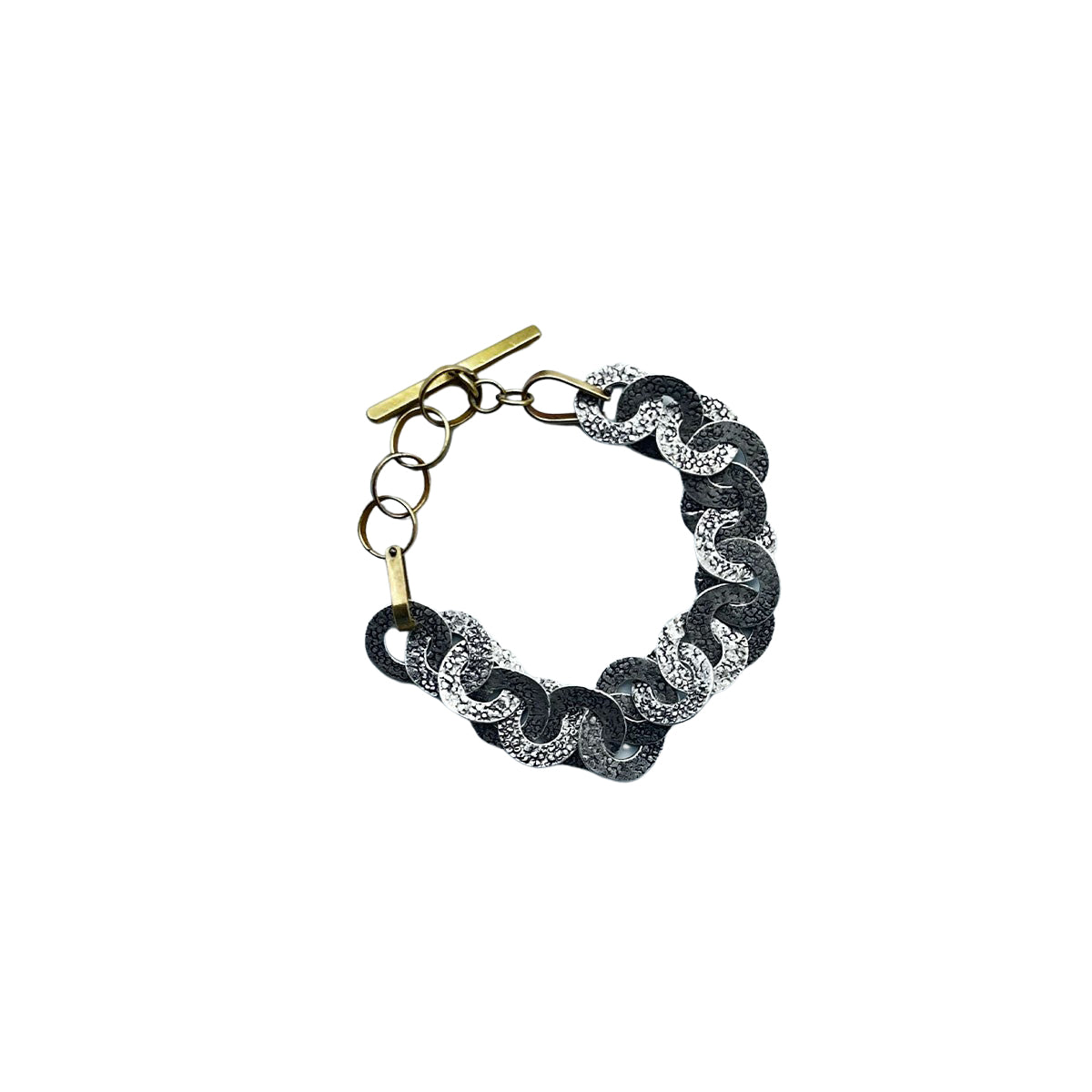 Hammered Texture Chain Bracelet