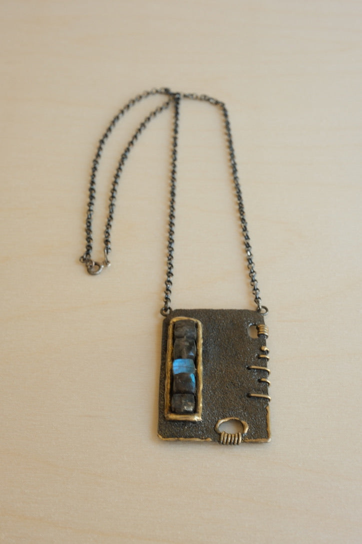 5-Stone Labradorite Necklace