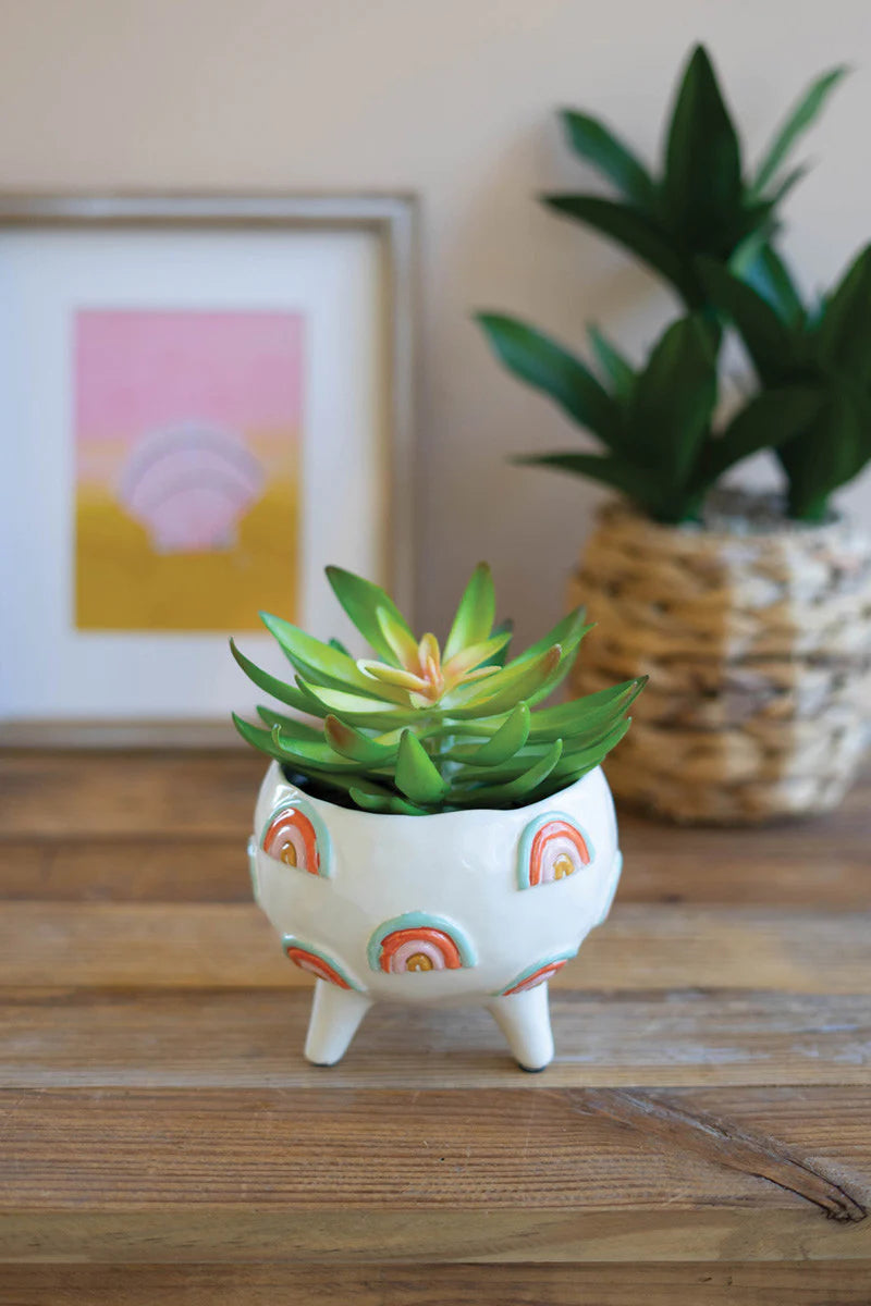 Chunky Ceramic Rainbow Planter