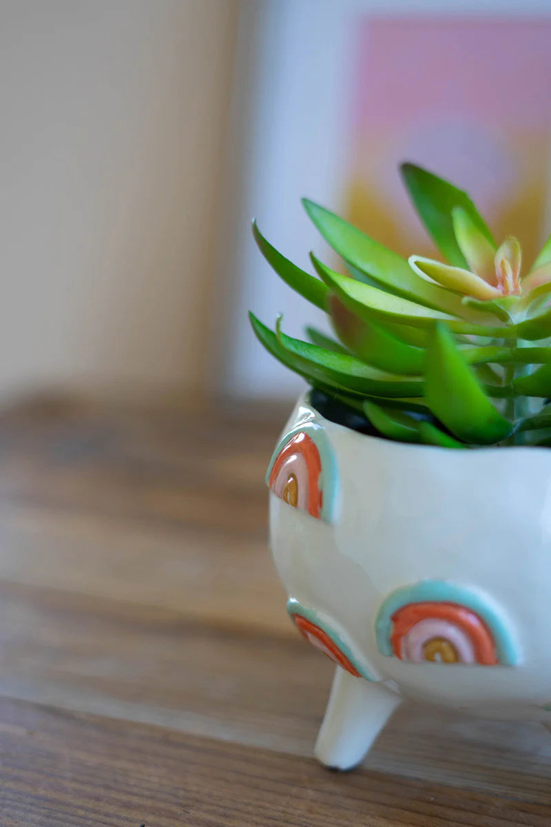 Chunky Ceramic Rainbow Planter