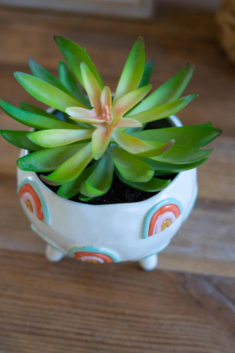 Chunky Ceramic Rainbow Planter