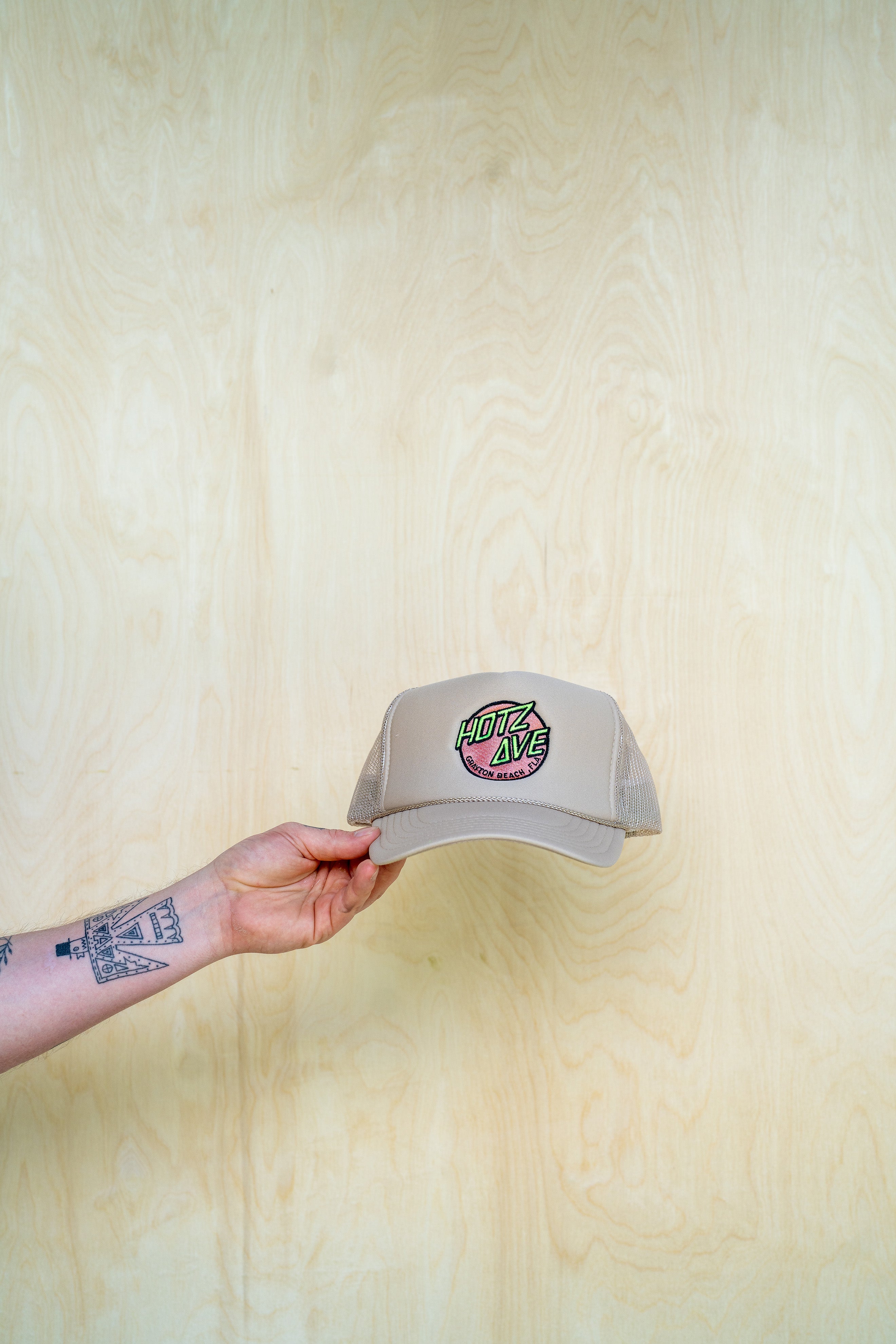 Embroidered Trucker Hotz Ave Hat Watermelon