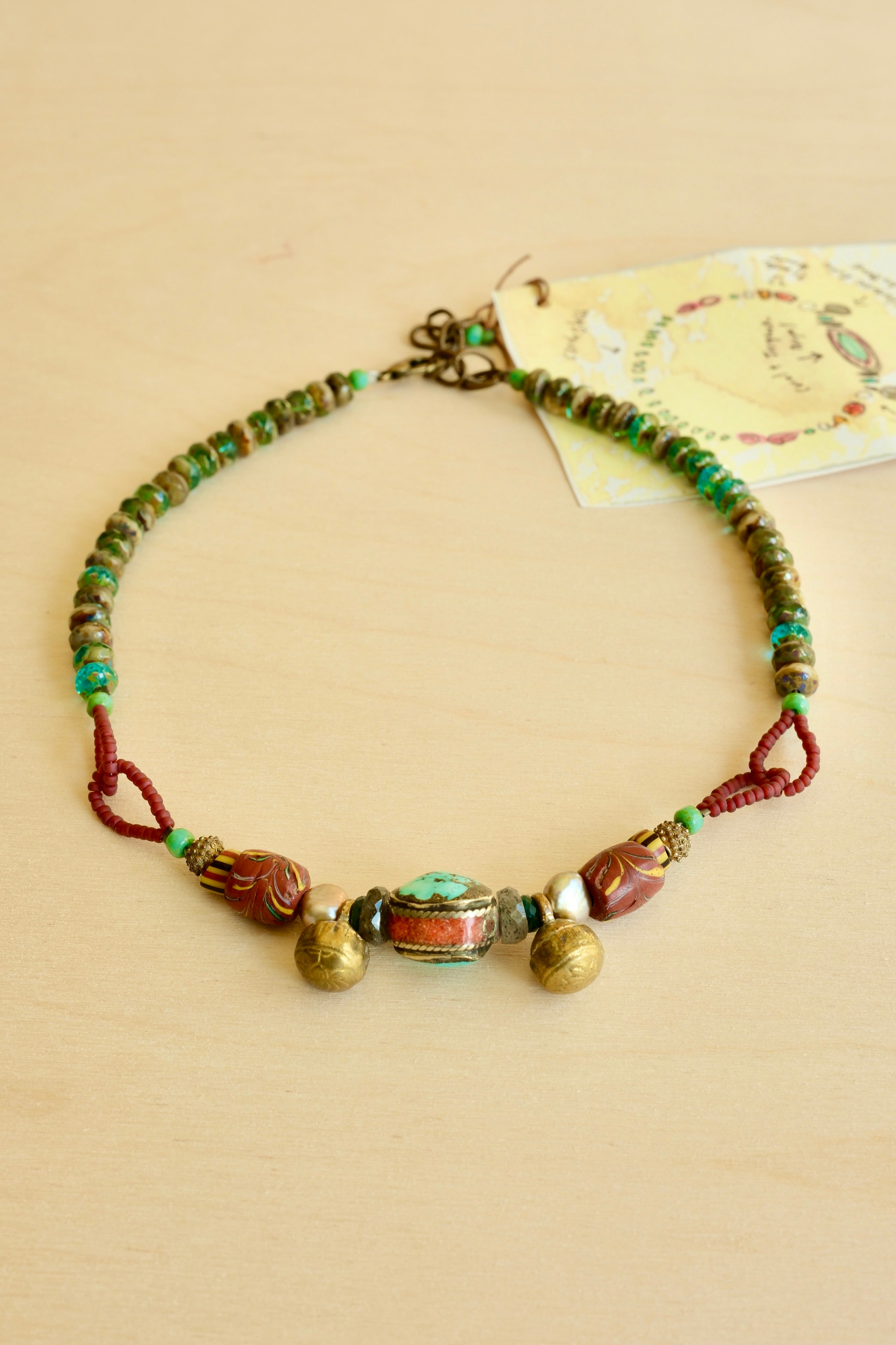 Nepal Chinese Button Necklace