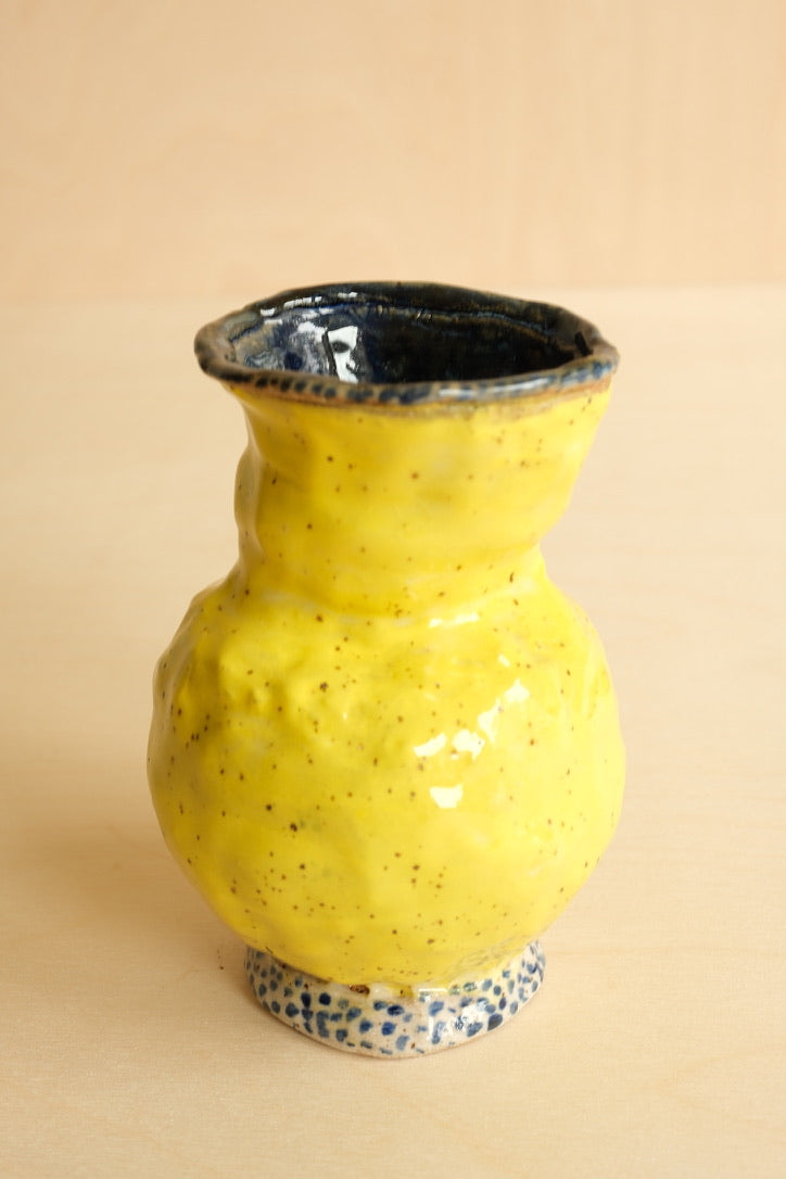 Small Yellow & Blue Vase