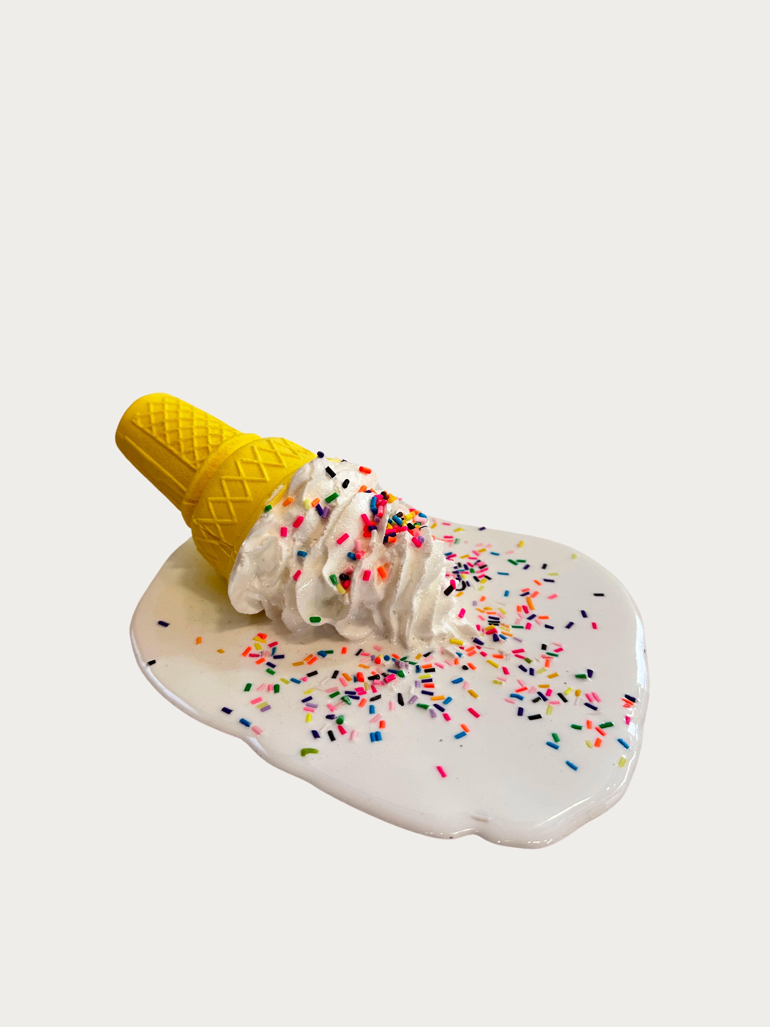 Soft Serve Vanilla Puddle Rainbow Sprinkles