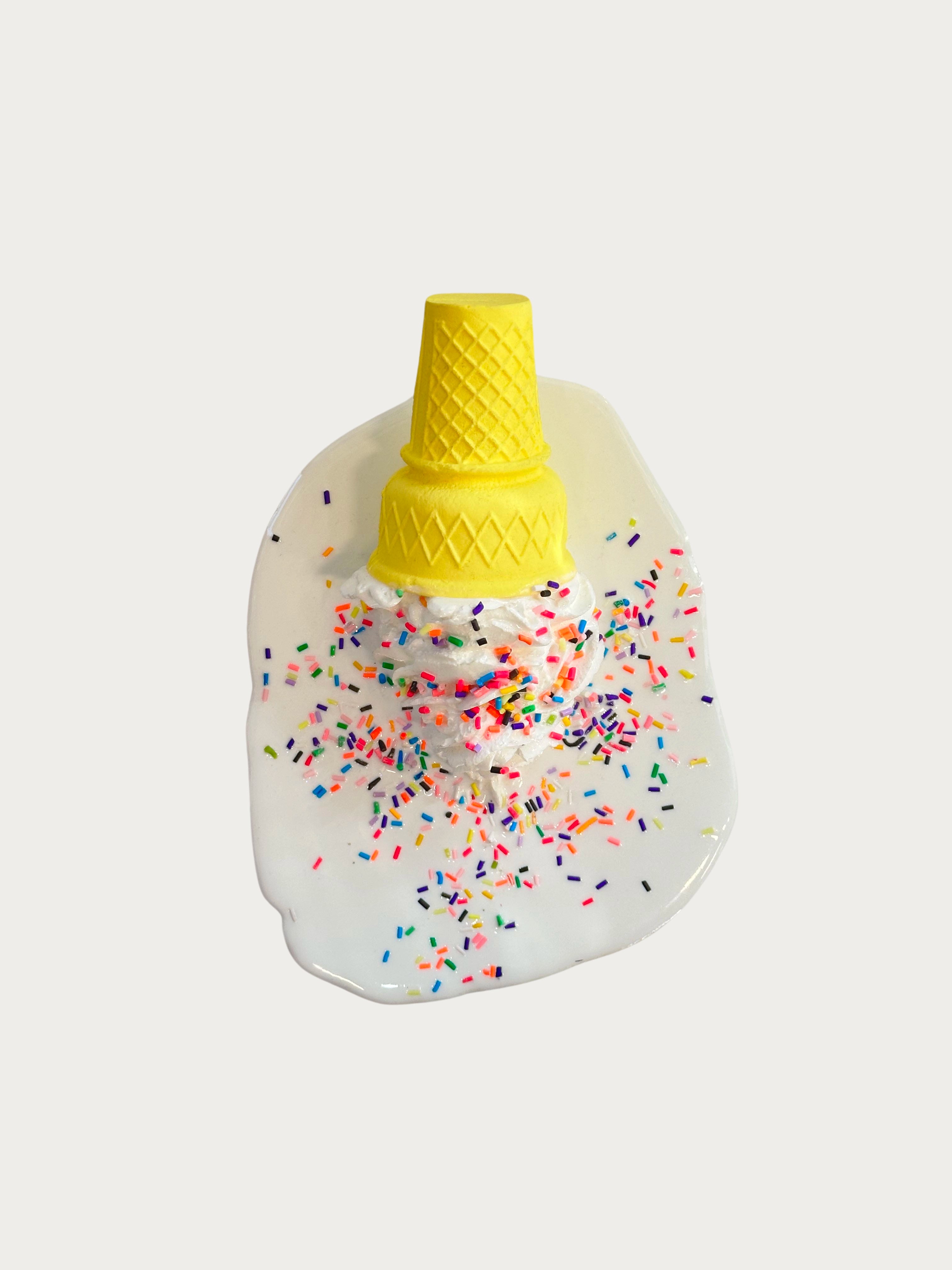 Soft Serve Vanilla Puddle Rainbow Sprinkles