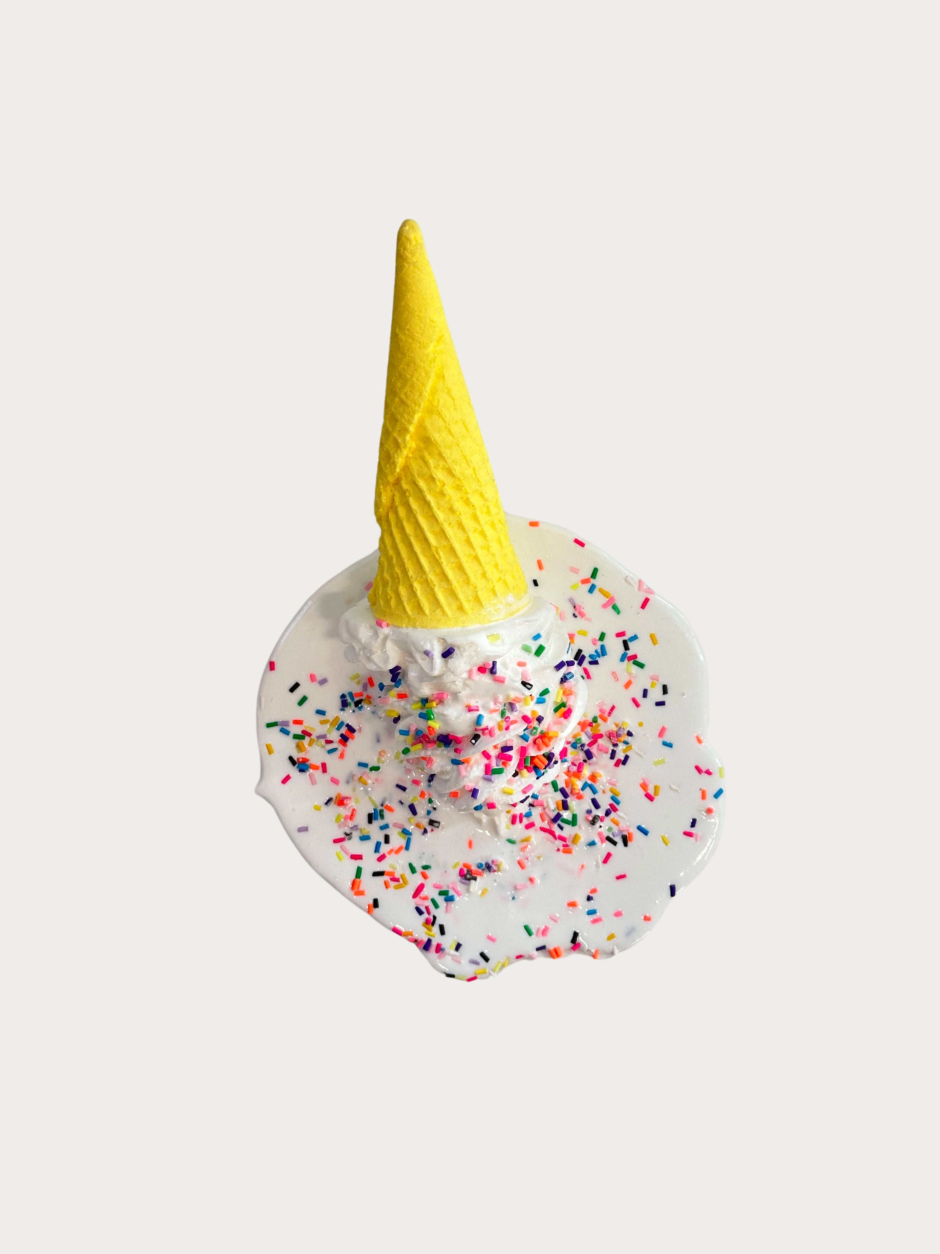 Soft Serve Vanilla Puddle Rainbow Sprinkles