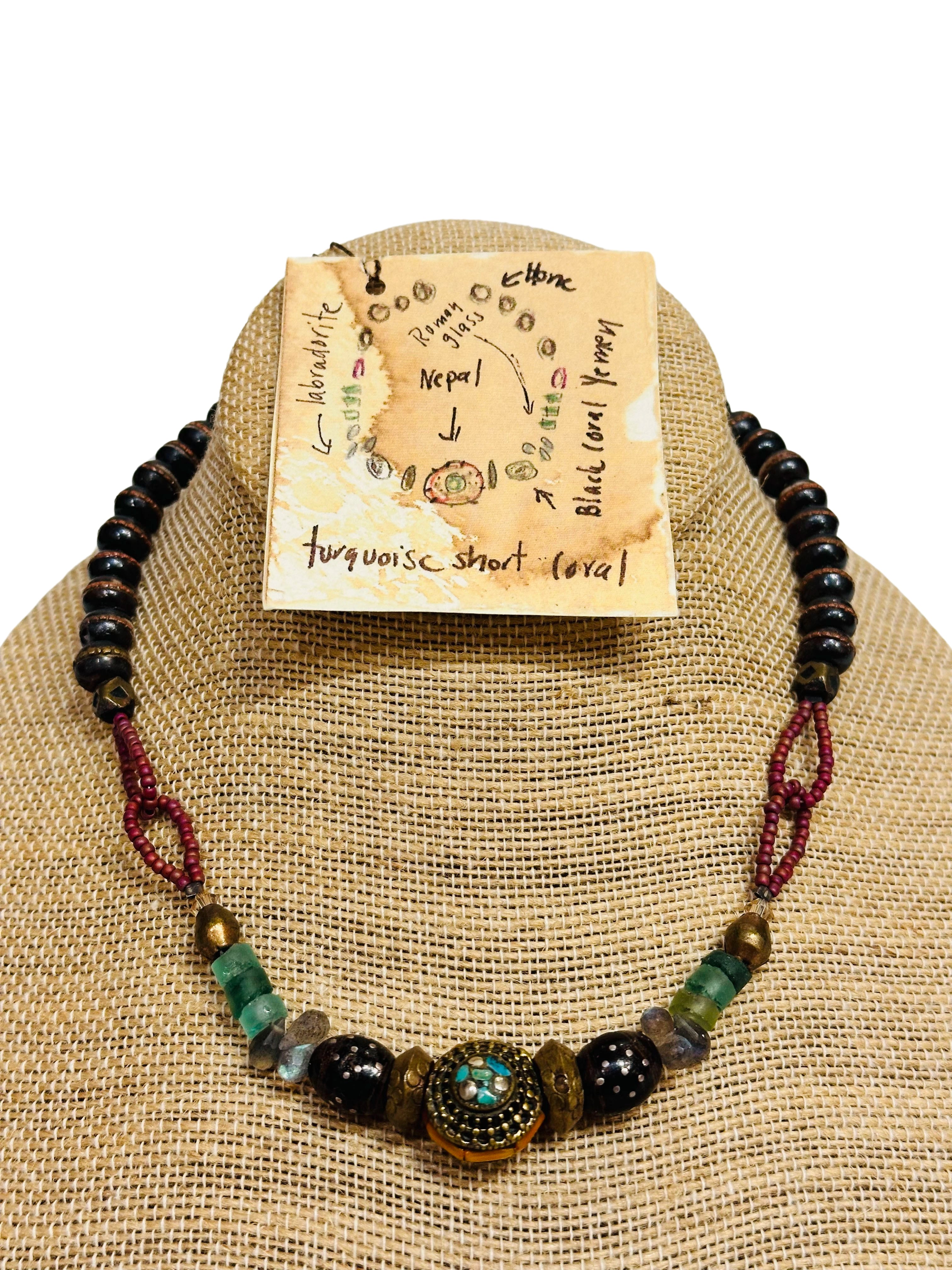 Turquoise Coral Short Necklace