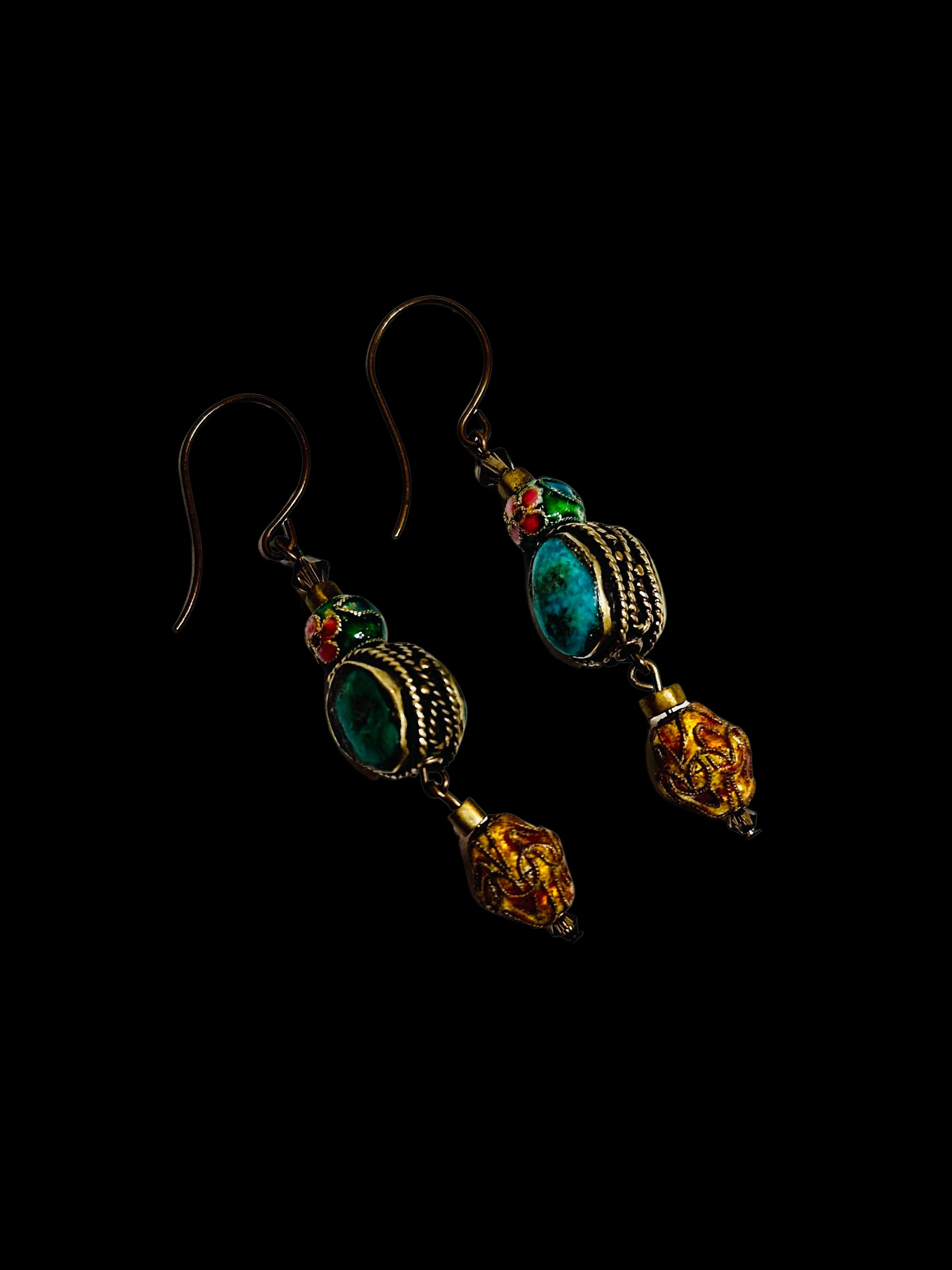 Turquoise Venetian Earrings