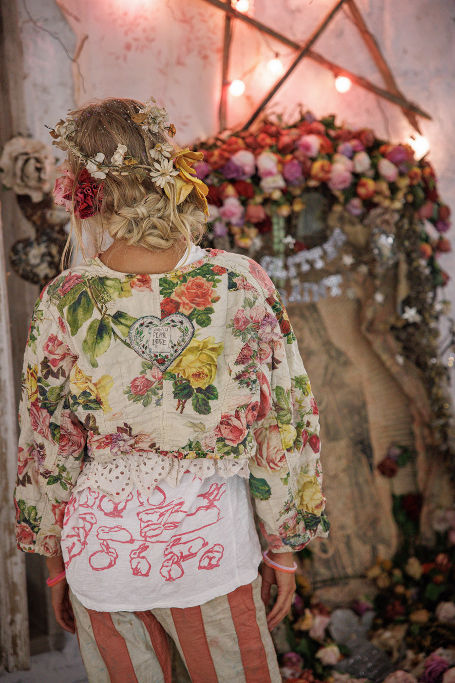 Jacket 697 Postcards Floral Cropped Leni O/S