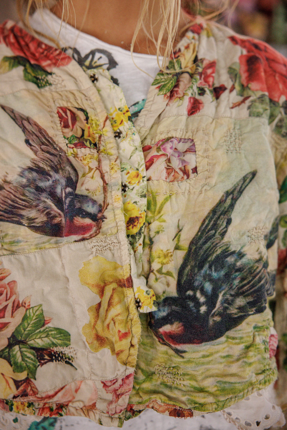 Jacket 697 Postcards Floral Cropped Leni O/S
