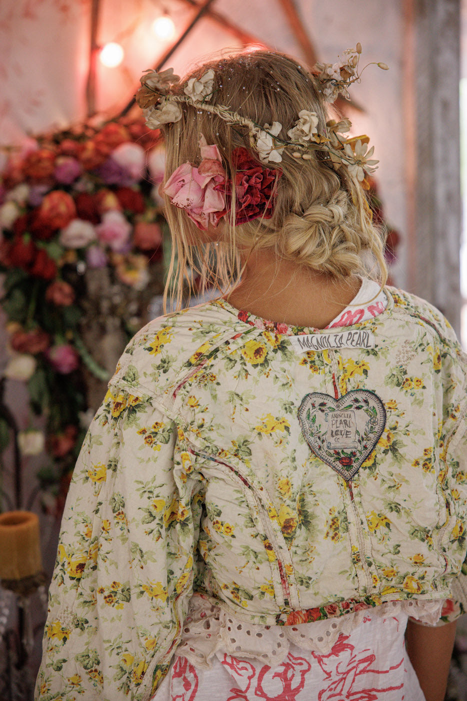 Jacket 697 Postcards Floral Cropped Leni O/S