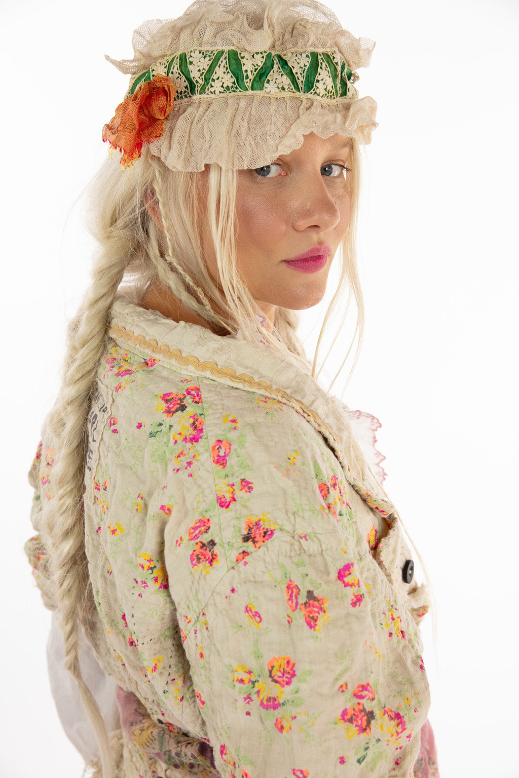 Jacket 781 Circus Rose Linen Floral Contessa Jacket O/S