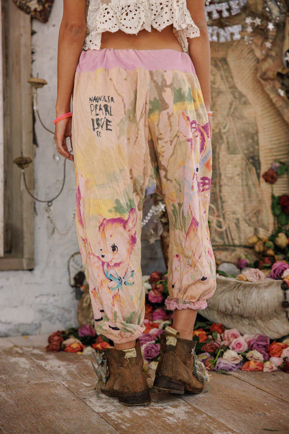 Pants 915 Lychee Blossom Dama Dama La Jolla Joggers OS