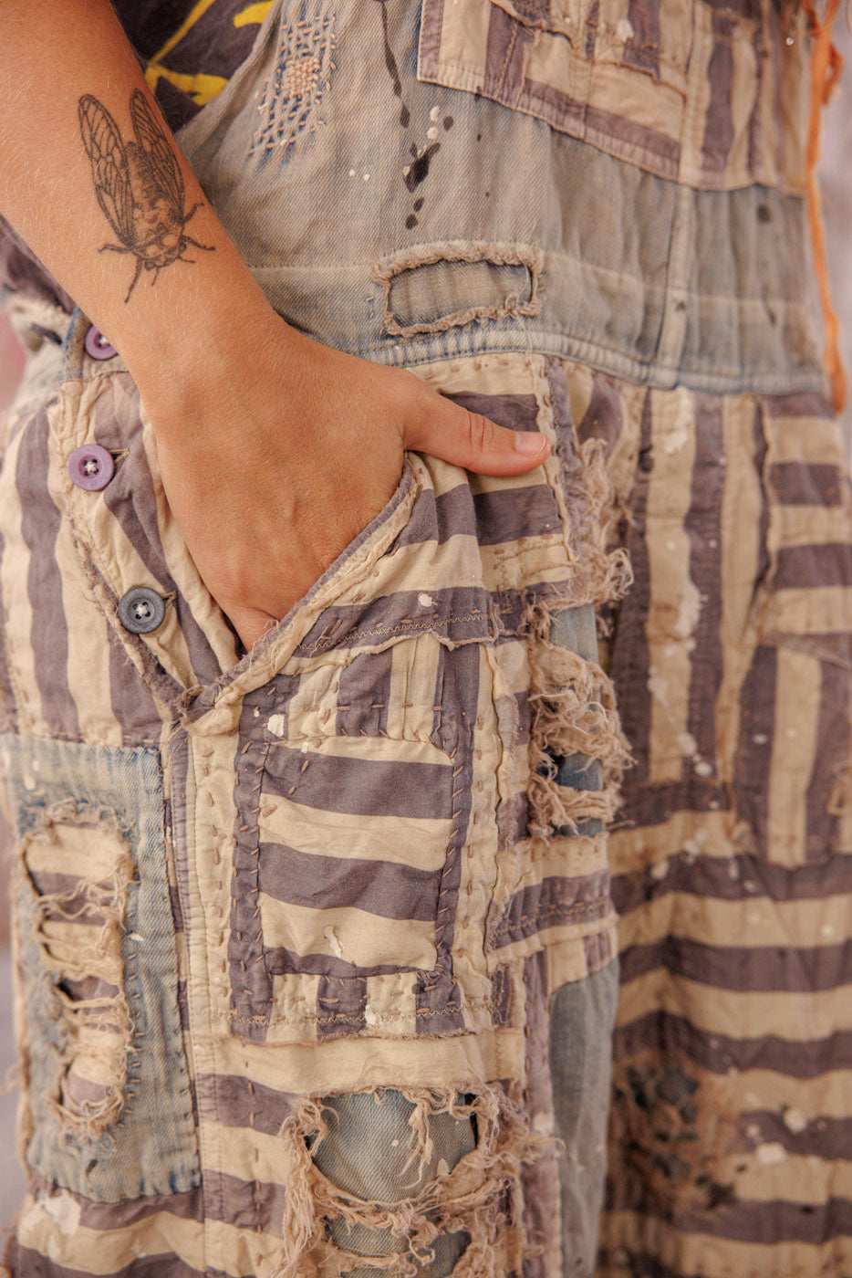 Overalls 162 Luna Stripe Patchwork Frankie O/S