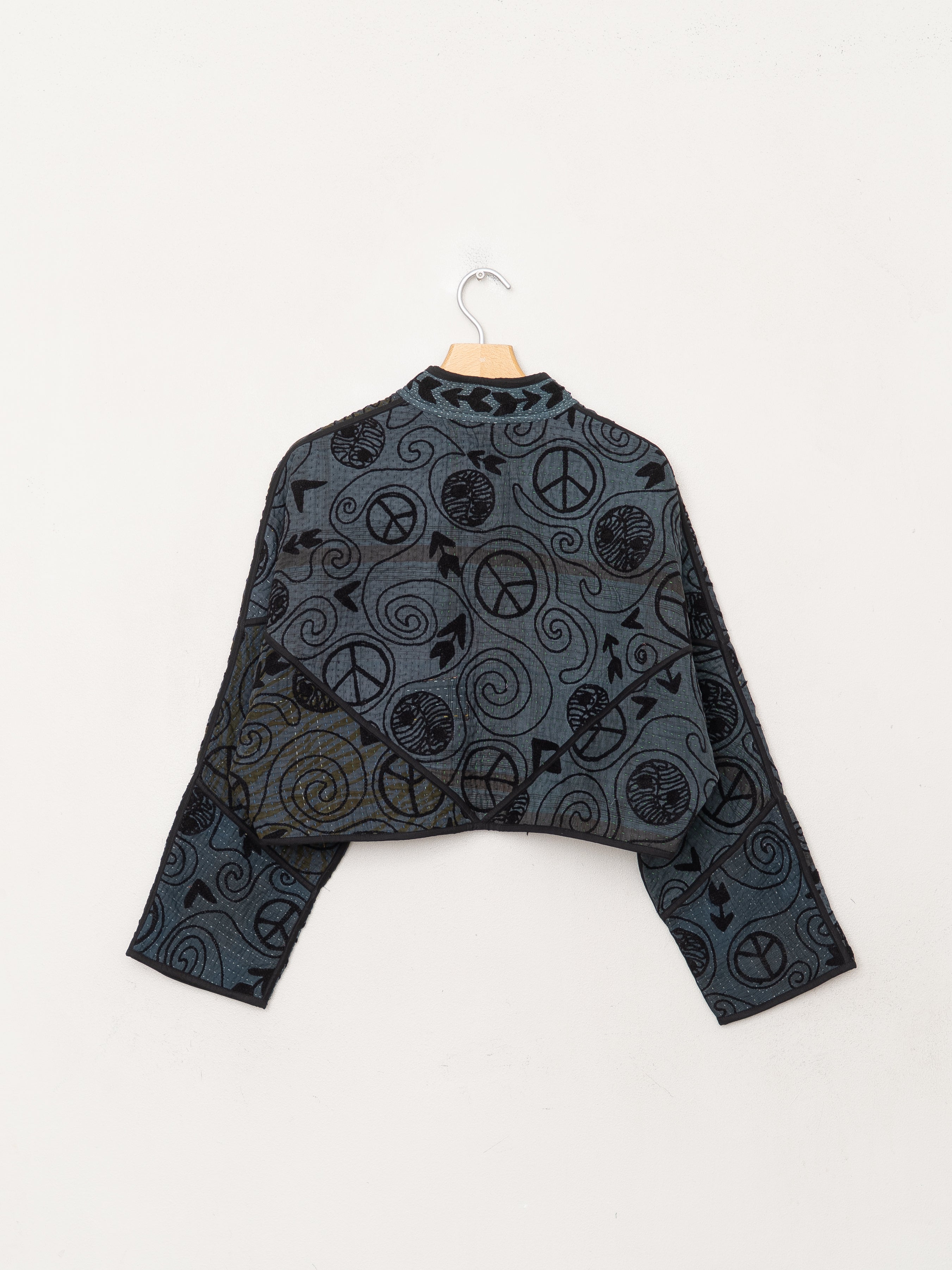 The Kaira Cropped Suzani Embroidered Jacket One of a Kind O/S