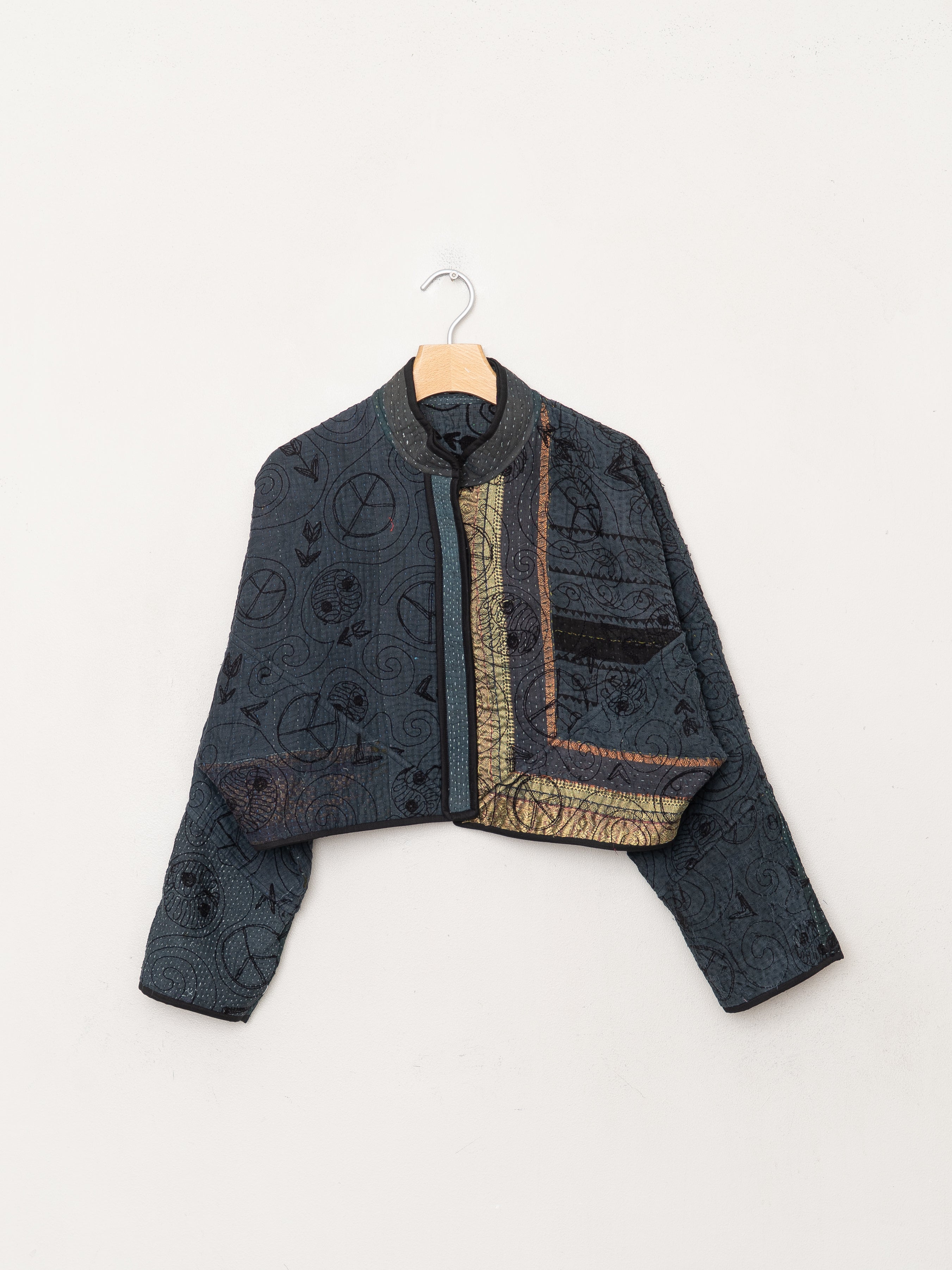 The Kaira Cropped Suzani Embroidered Jacket One of a Kind O/S