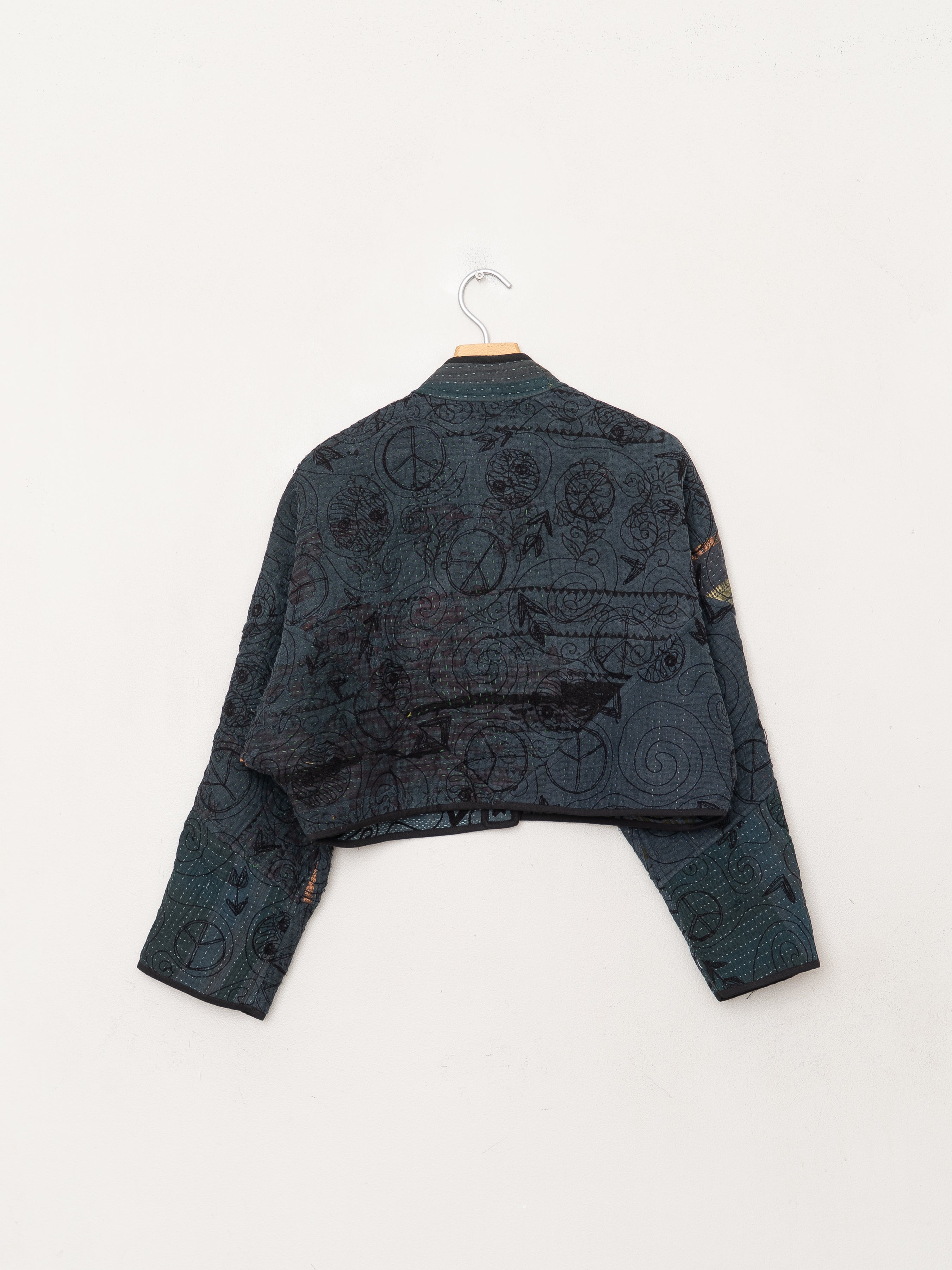 The Kaira Cropped Suzani Embroidered Jacket One of a Kind O/S