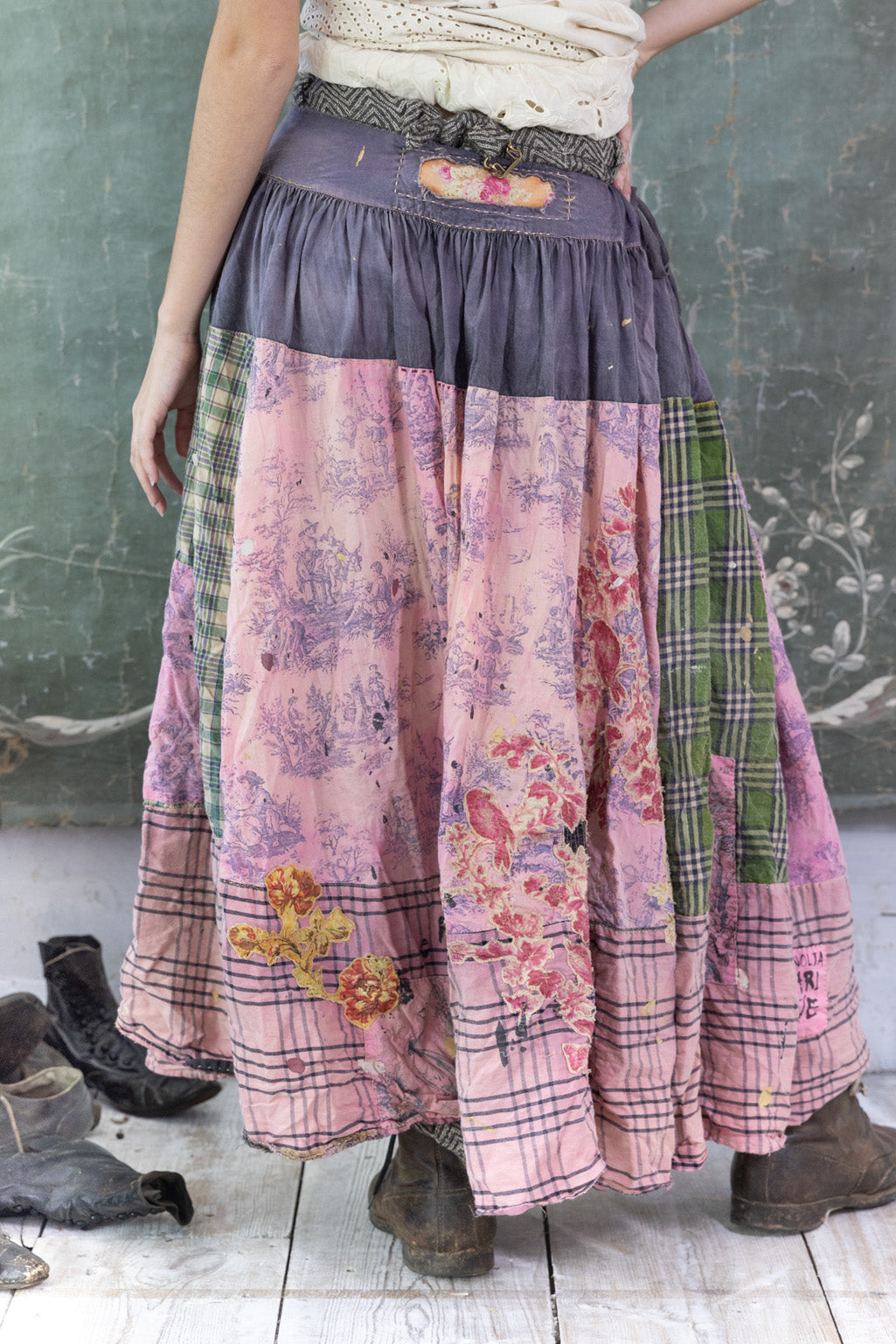 Skirt 152 Guava Patchwork Friendship Skirt O/S