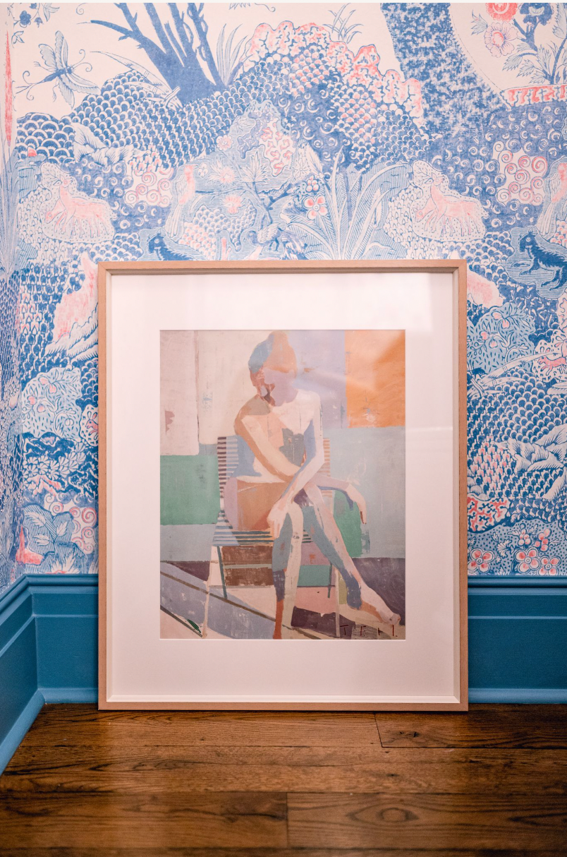 Sky Blue Figure / 18" x 24"