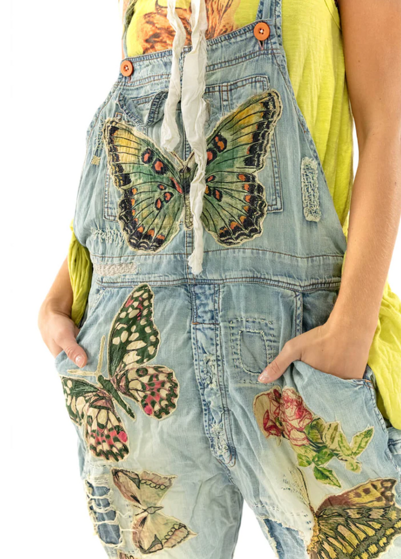 Overalls 051 Mariposa Butterfly Applique O/S