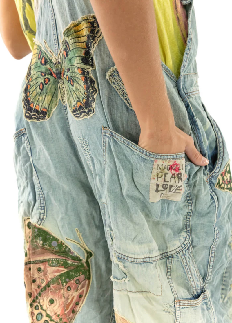 Overalls 051 Mariposa Butterfly Applique O/S