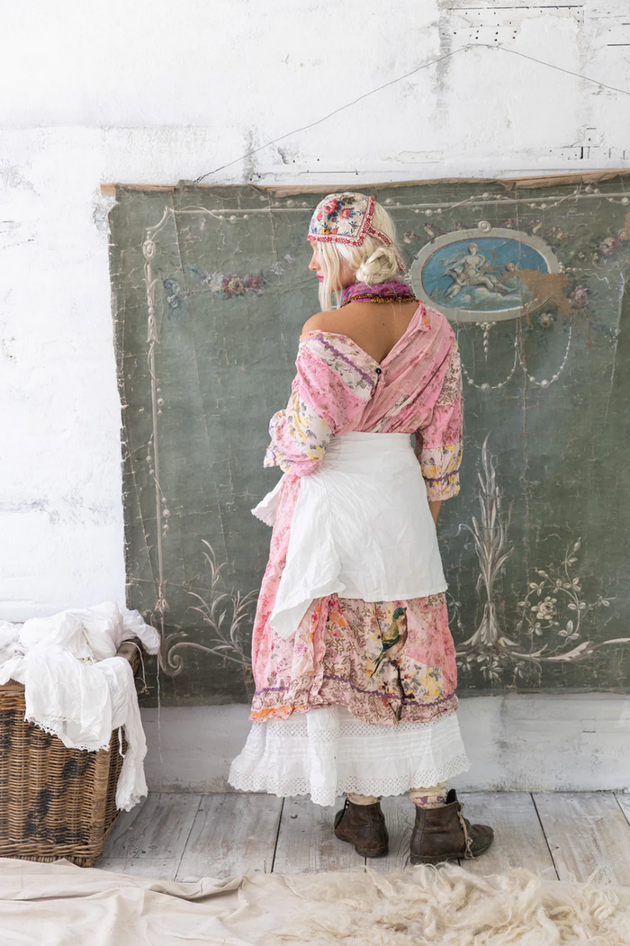 Dress 979 Patchwork Kashmiri Pink Dress O/S