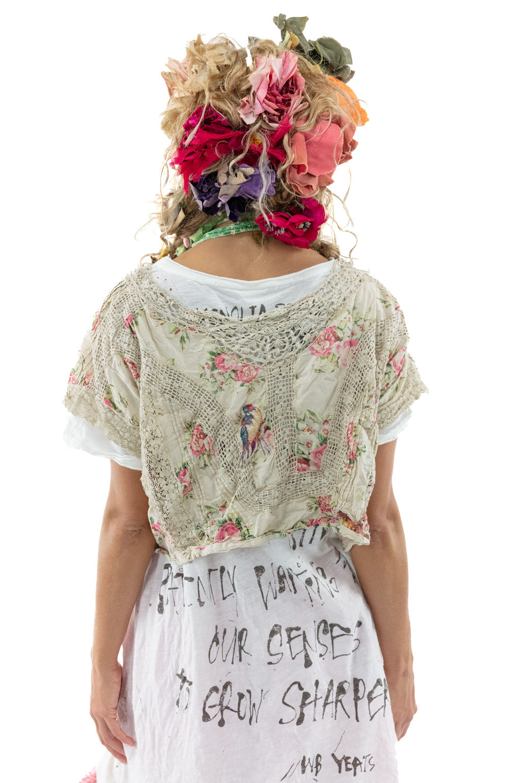 Top 1334 Floral Dejah Cropped Blouse T O/S