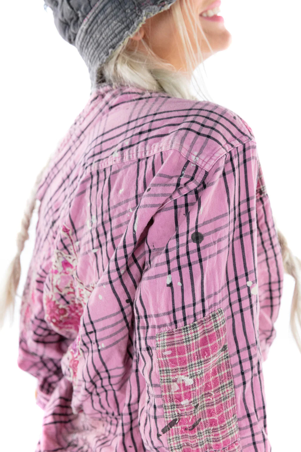 Top 1391 Telephone Check YD Check Adison Workshirt O/S