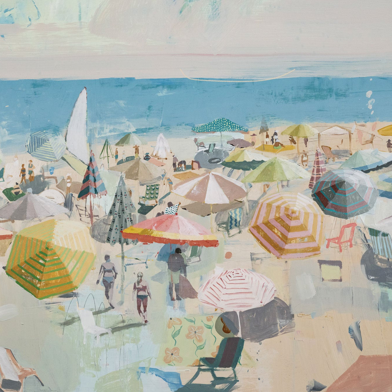 Lemon Pop Beach / 36x24"