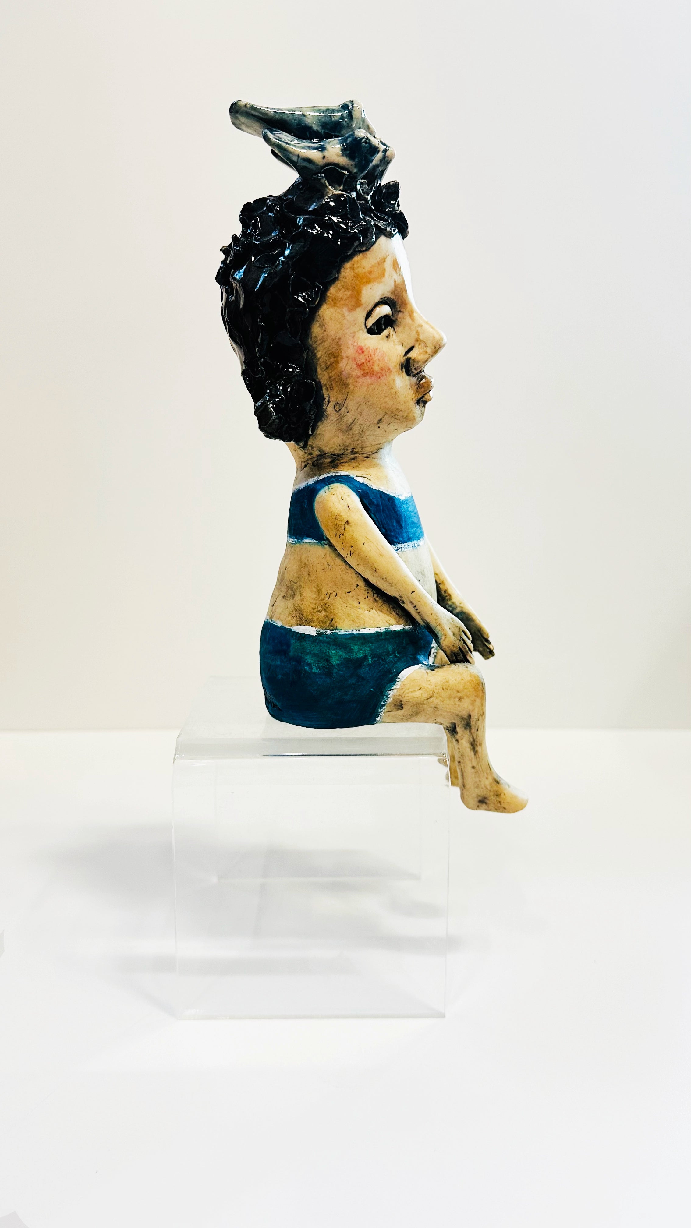 "Ruth likes swimming & sunning" Sitting Figure
