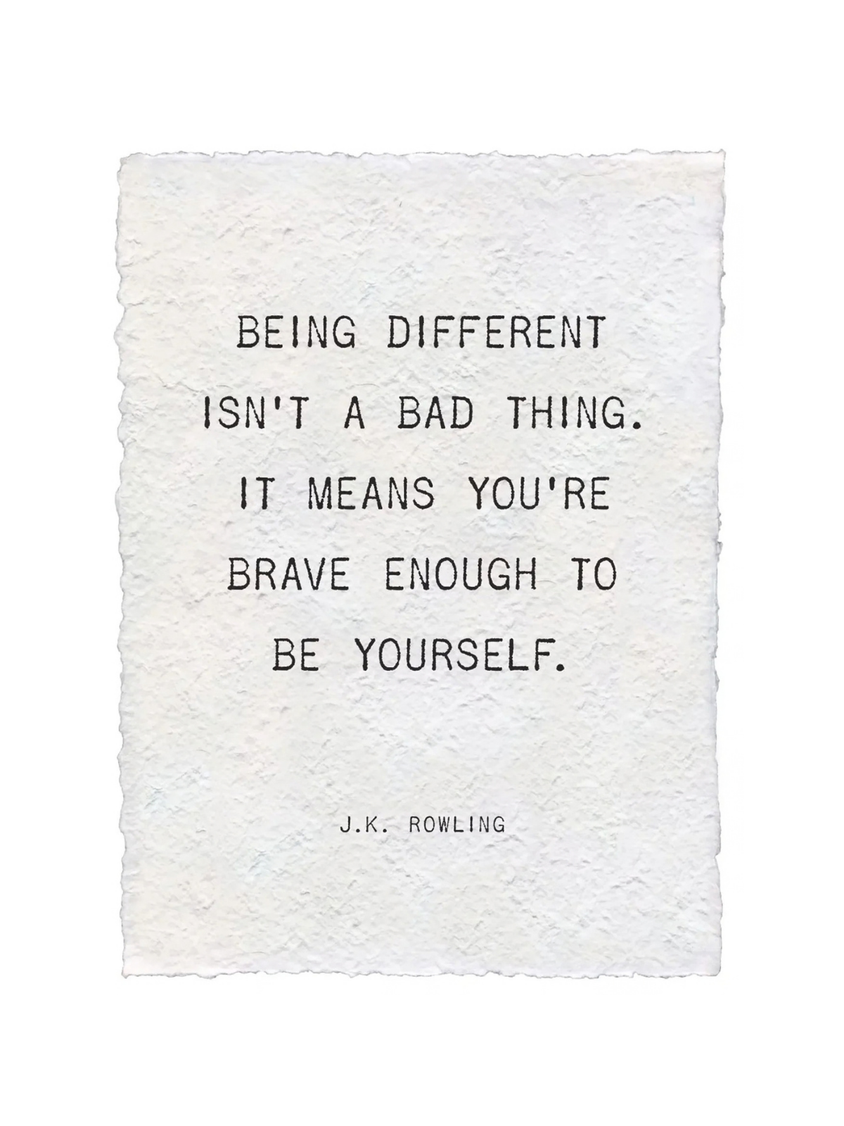 Being Different Isn't a Bad Thing Paper Print