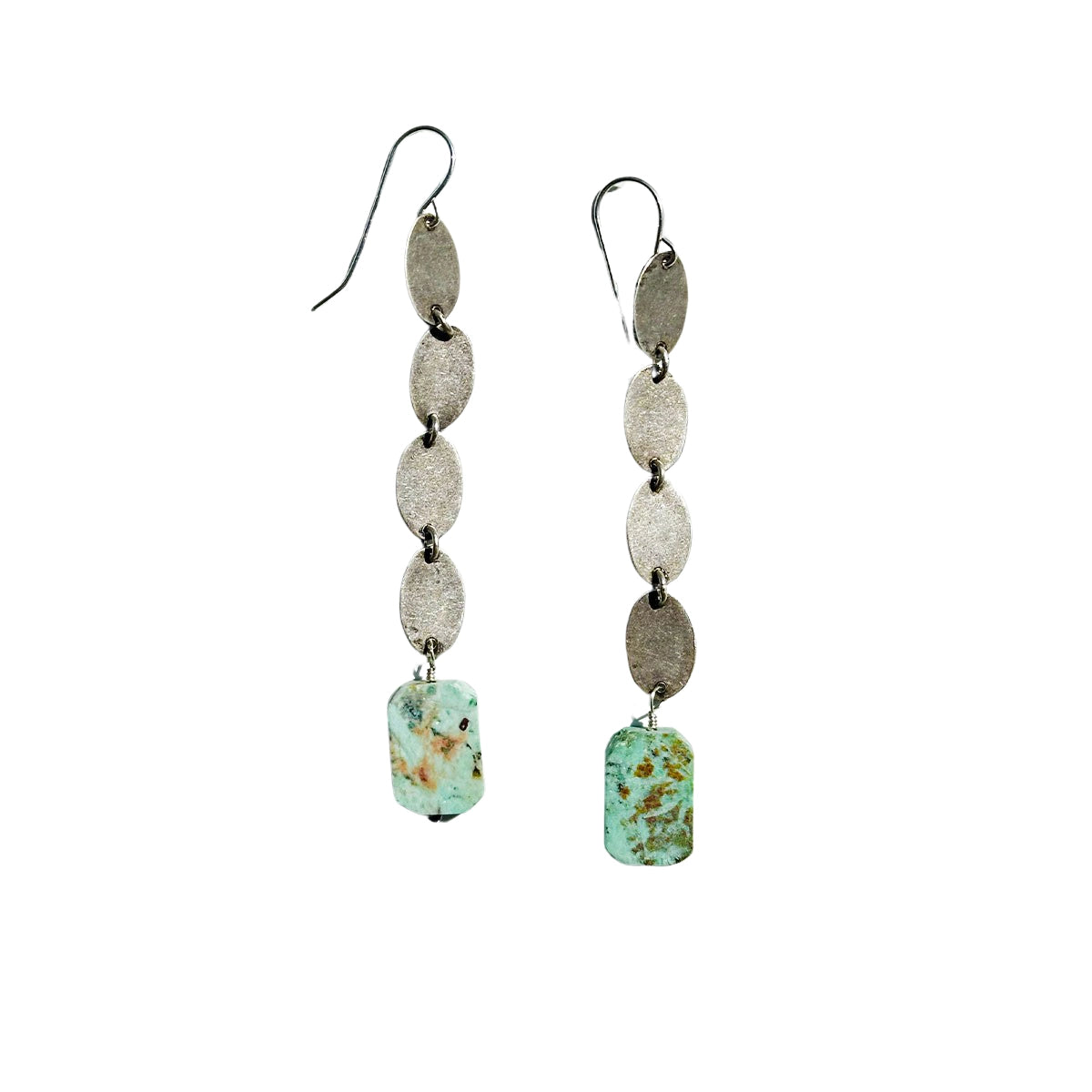 Three Tier Turquoise Earrings