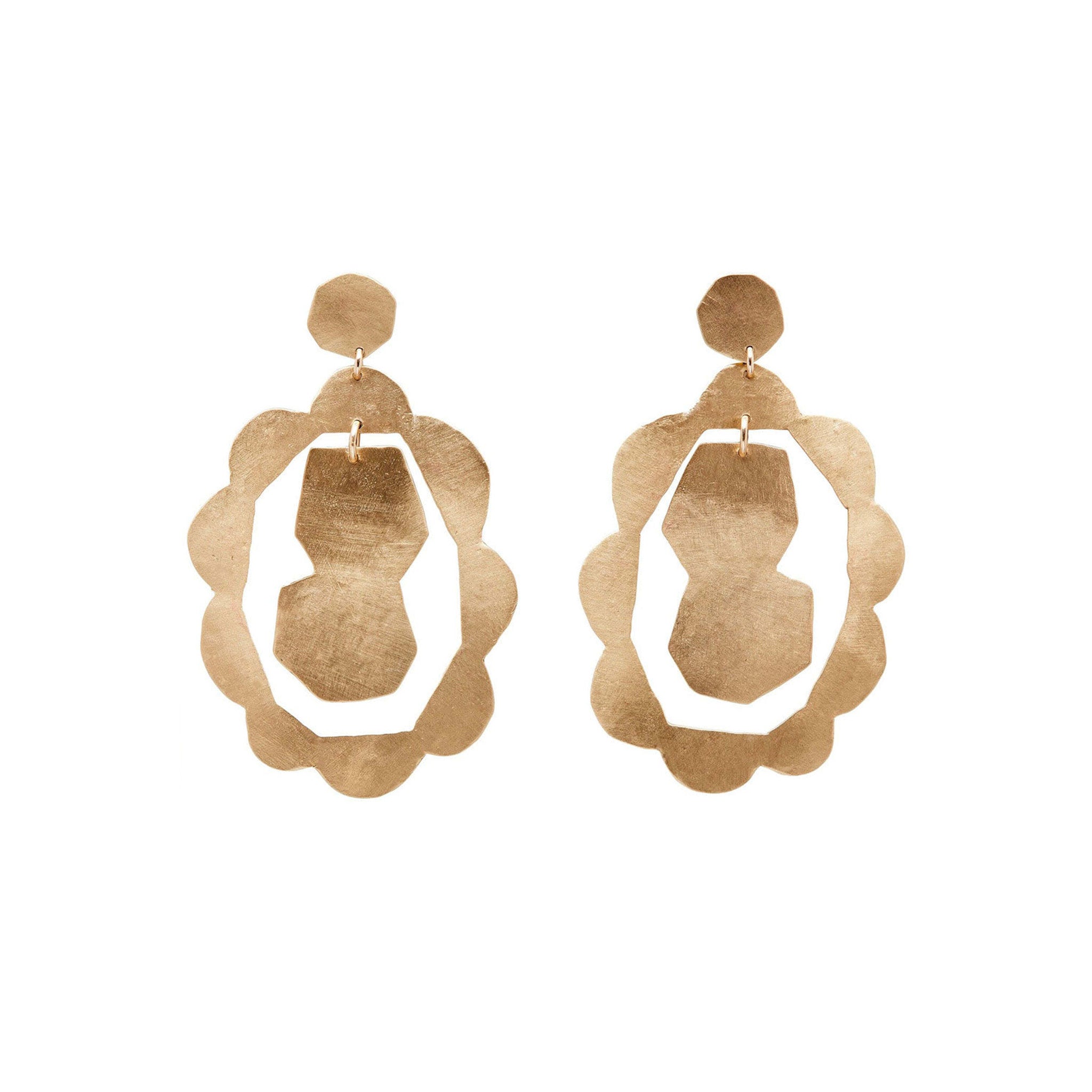 Scallop Mobile Bronze Earrings
