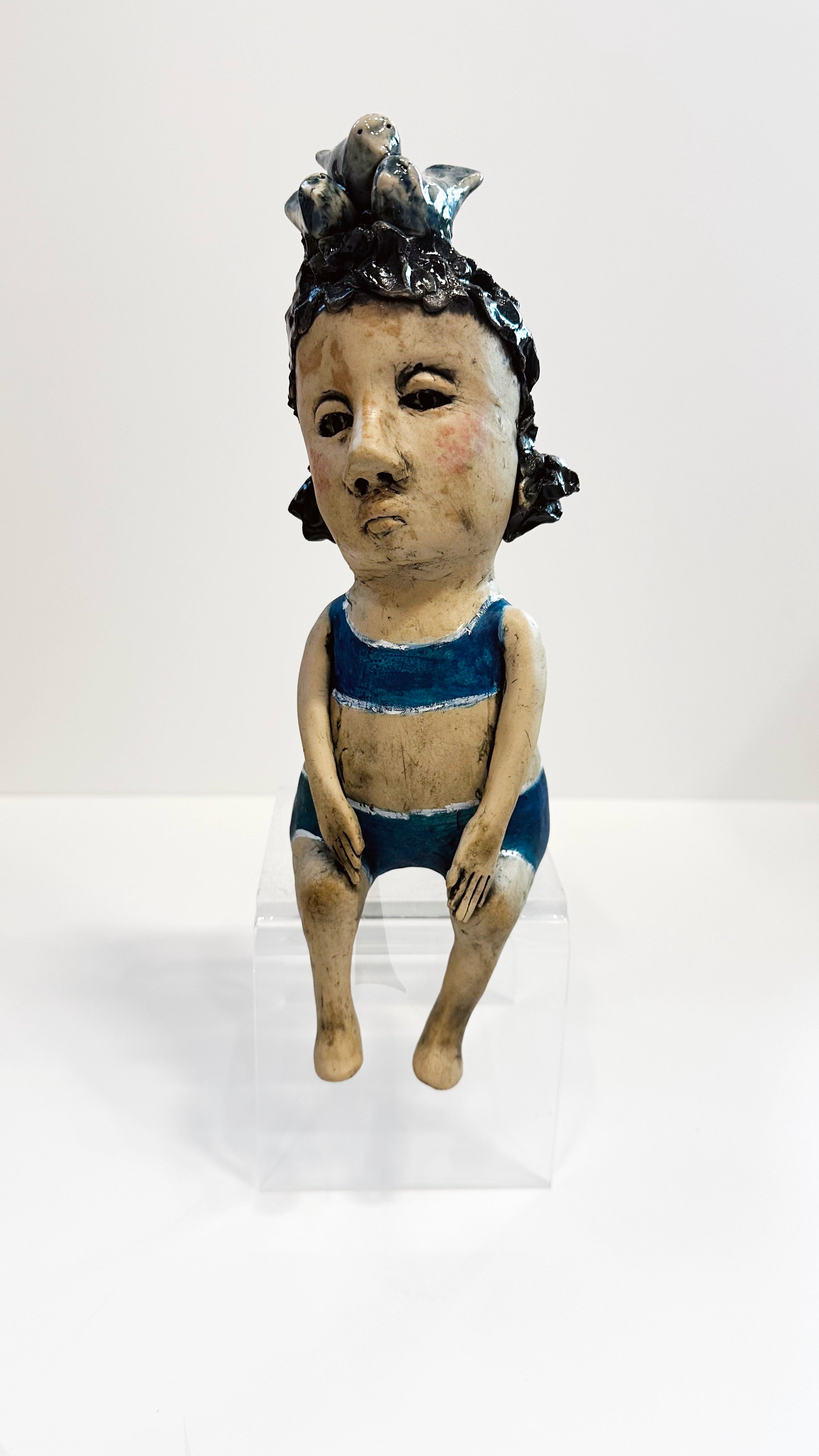 "Ruth likes swimming & sunning" Sitting Figure