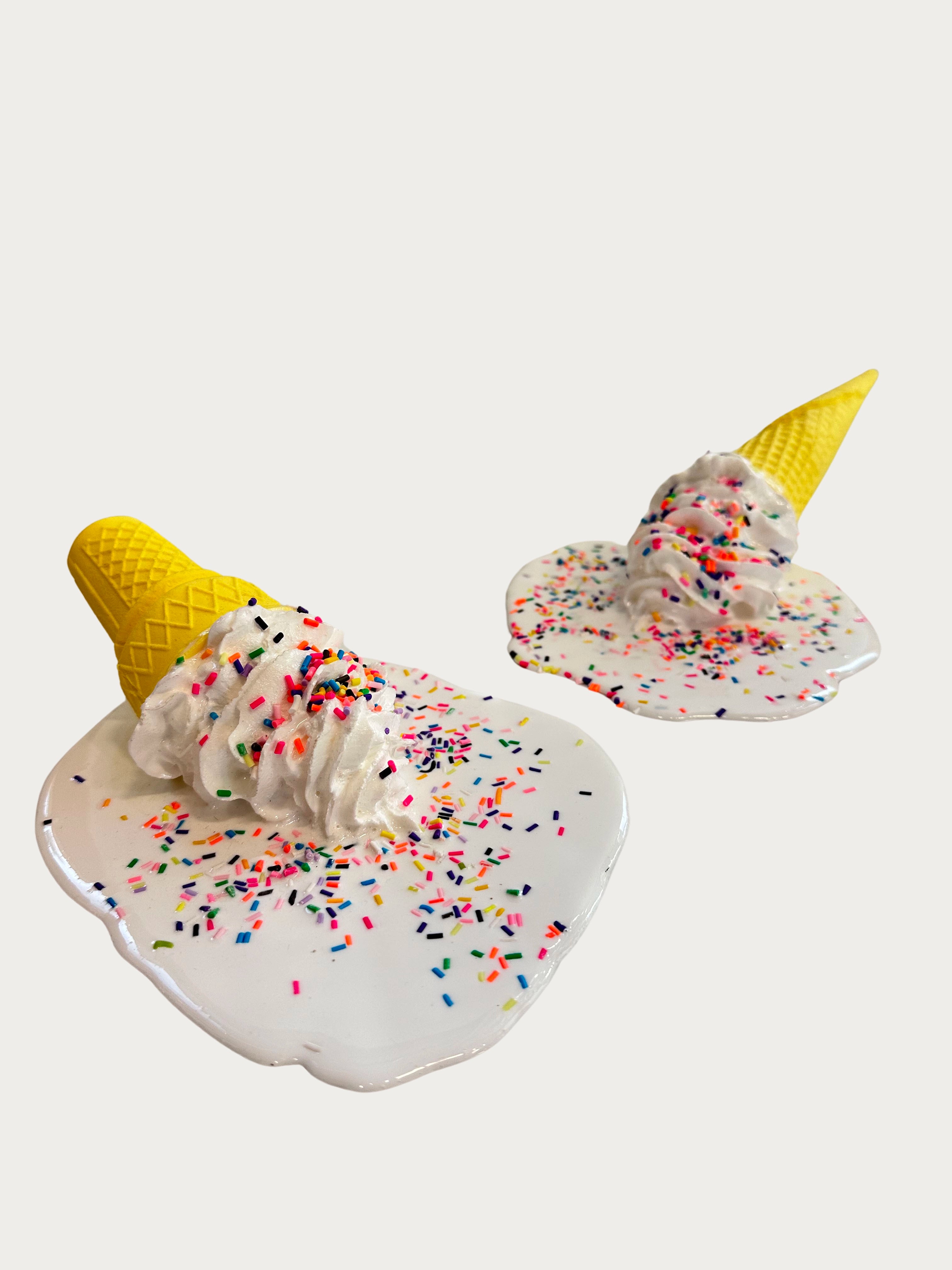 Soft Serve Vanilla Puddle Rainbow Sprinkles