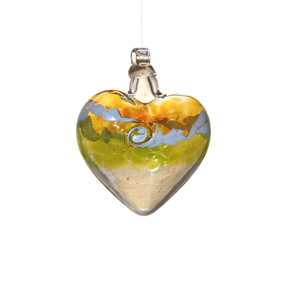 Spiral Heart // Gold & Lime