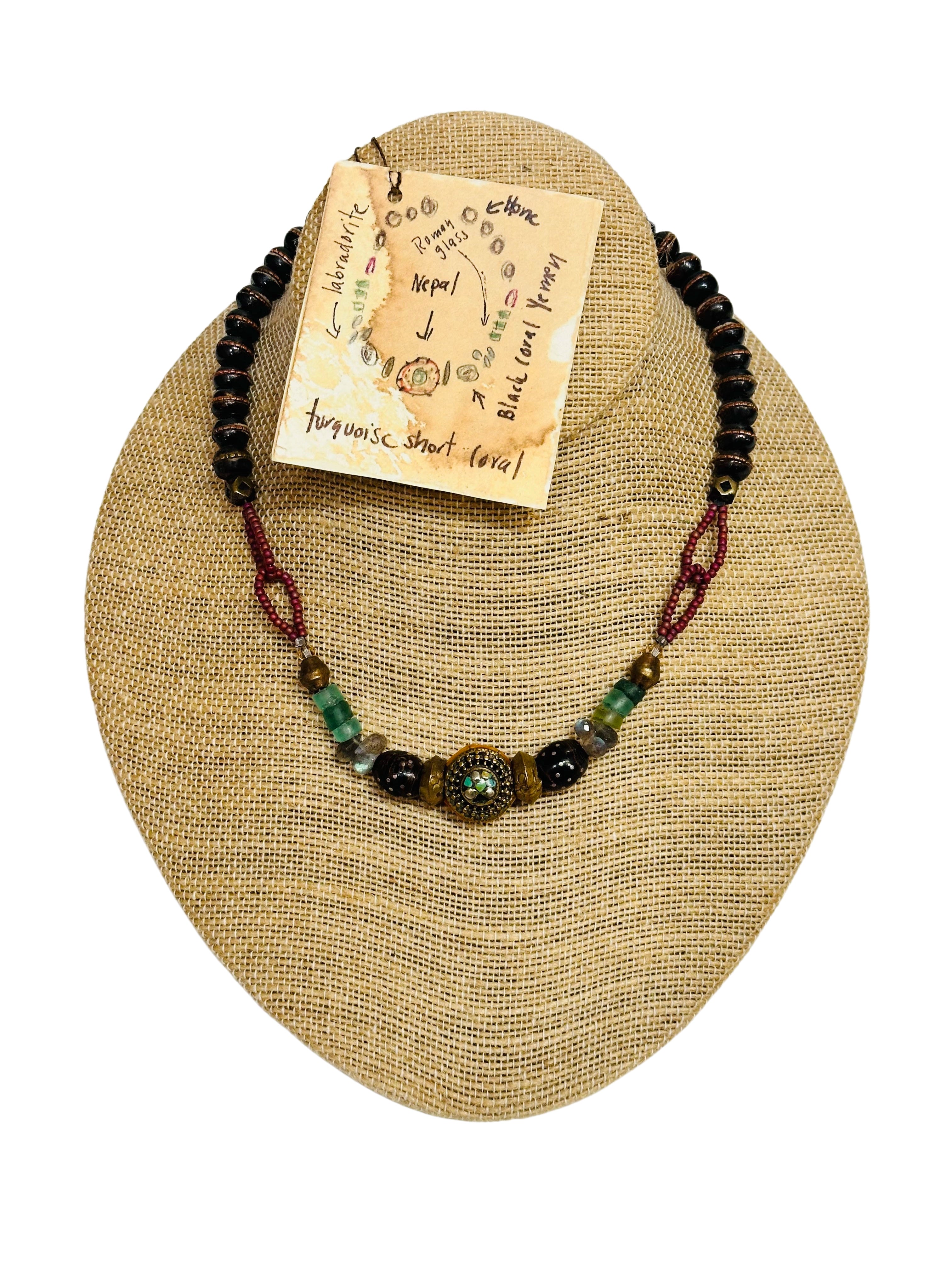 Turquoise Coral Short Necklace