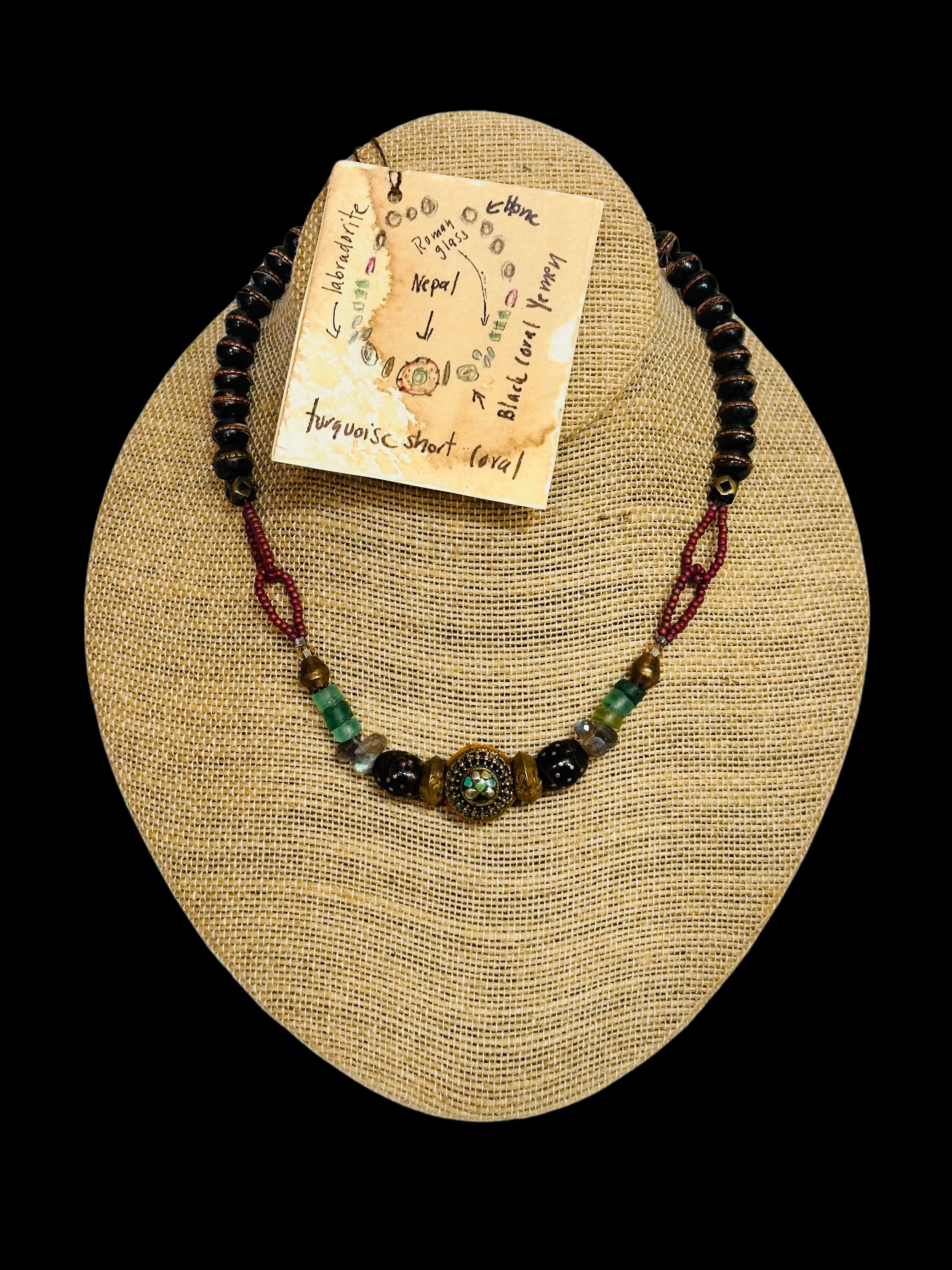 Turquoise Coral Short Necklace