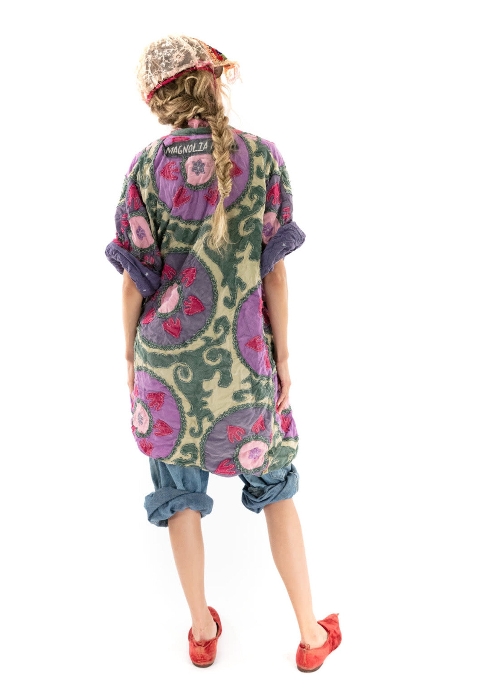 Jacket 587 Bazaar Applique Hippie Coat O/S