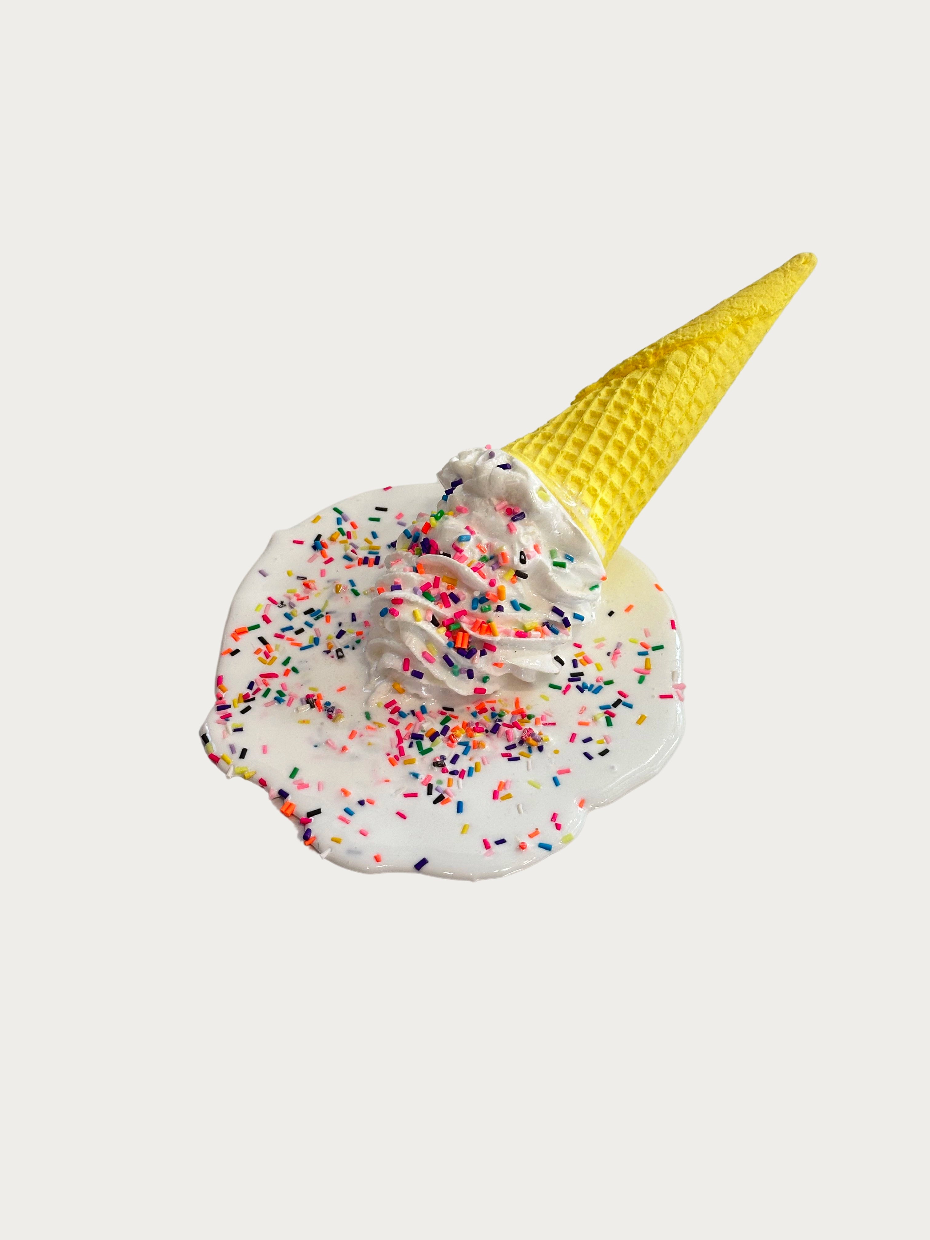 Soft Serve Vanilla Puddle Rainbow Sprinkles