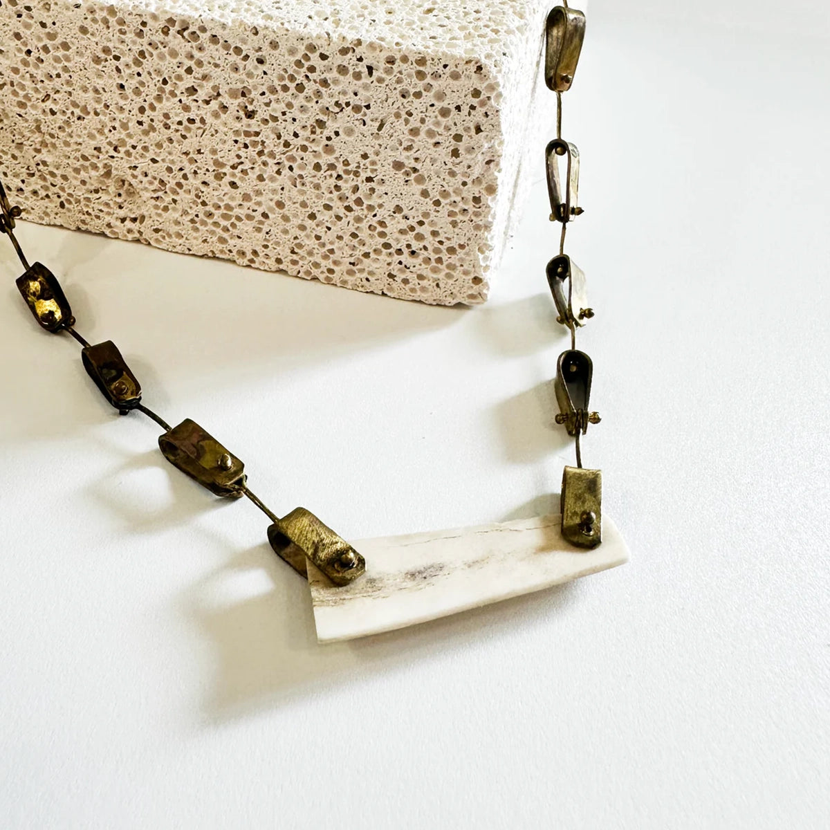 Sliced Elk Handmade Brass Chain