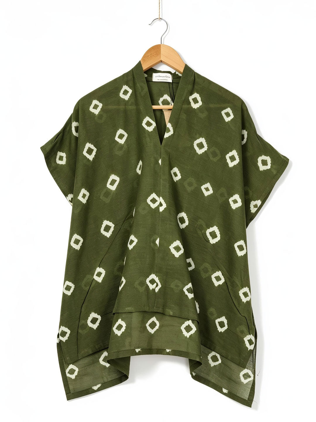 Hand Tie-Dye Batik Shirt // Olive